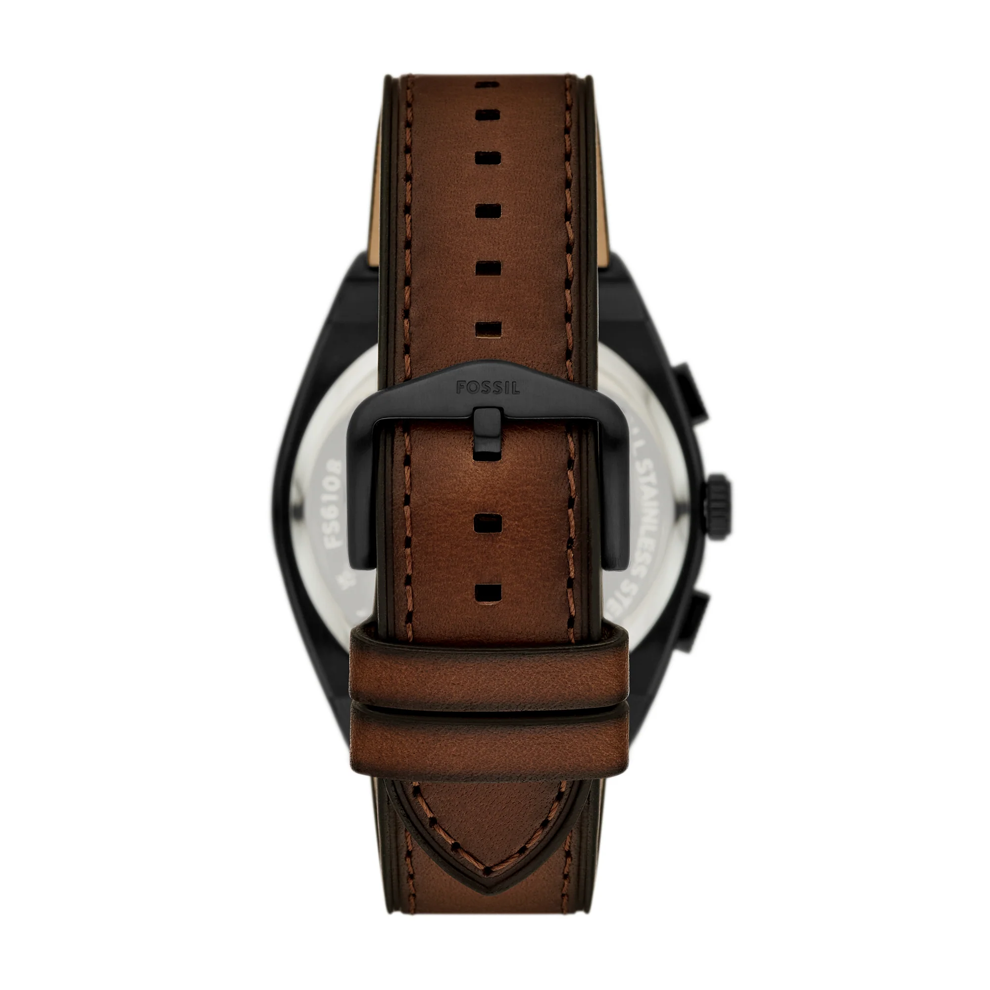 Everett Chronograph Brown Leather Watch - Image 3