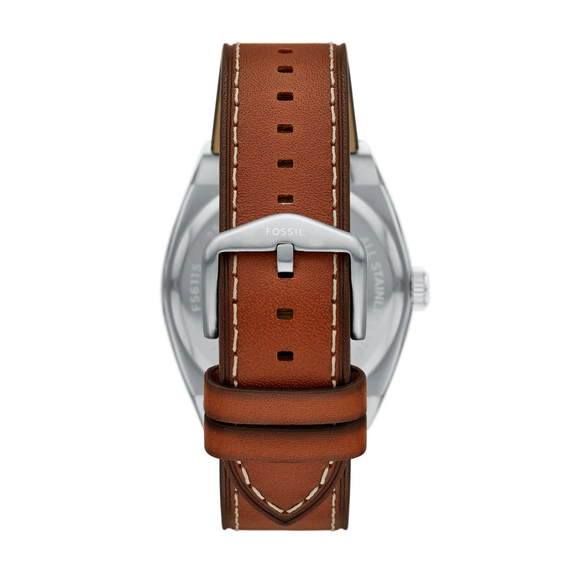 Everett Three-Hand Date Brown Leather Watch - Image 3