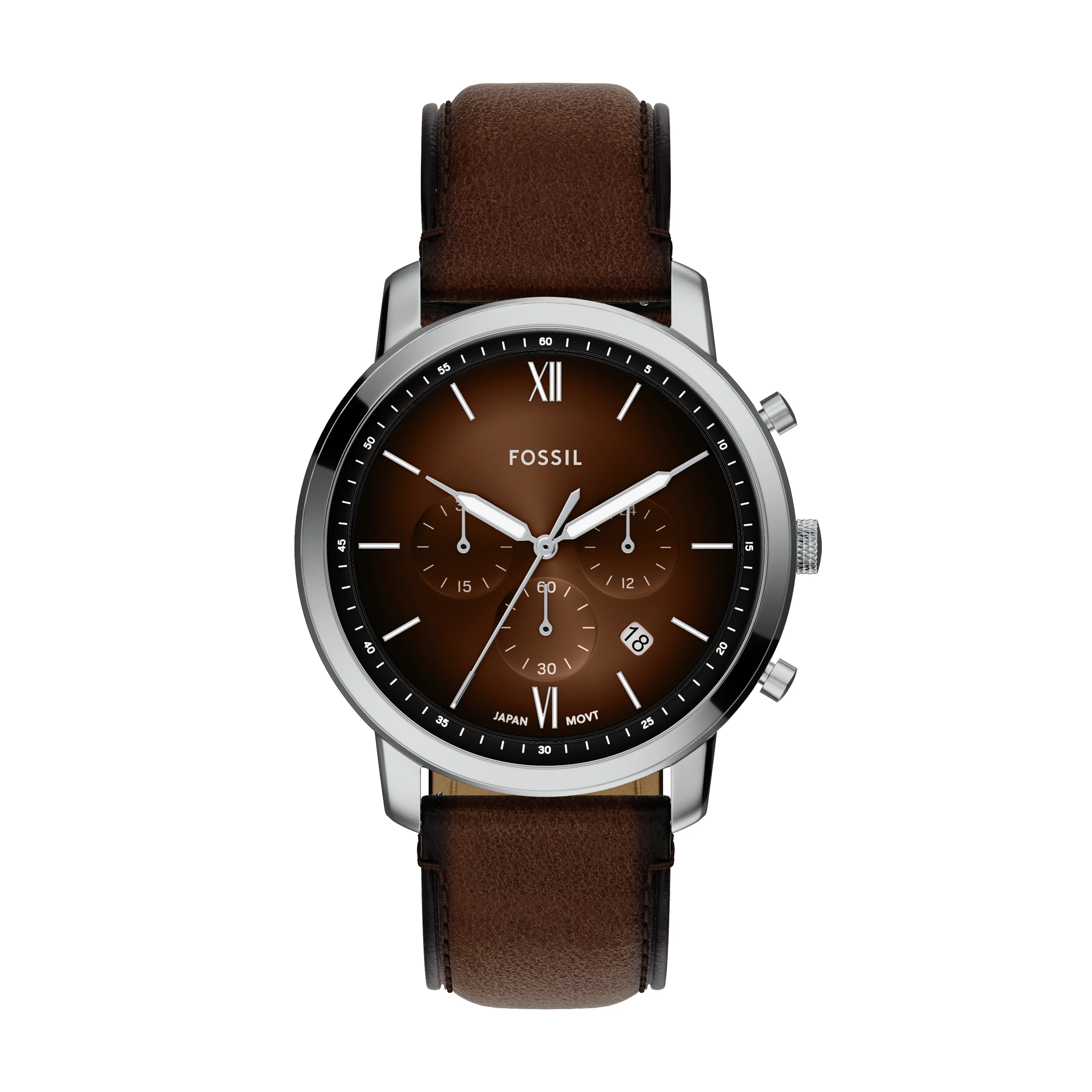 Neutra Chronograph Brown Leather Watch