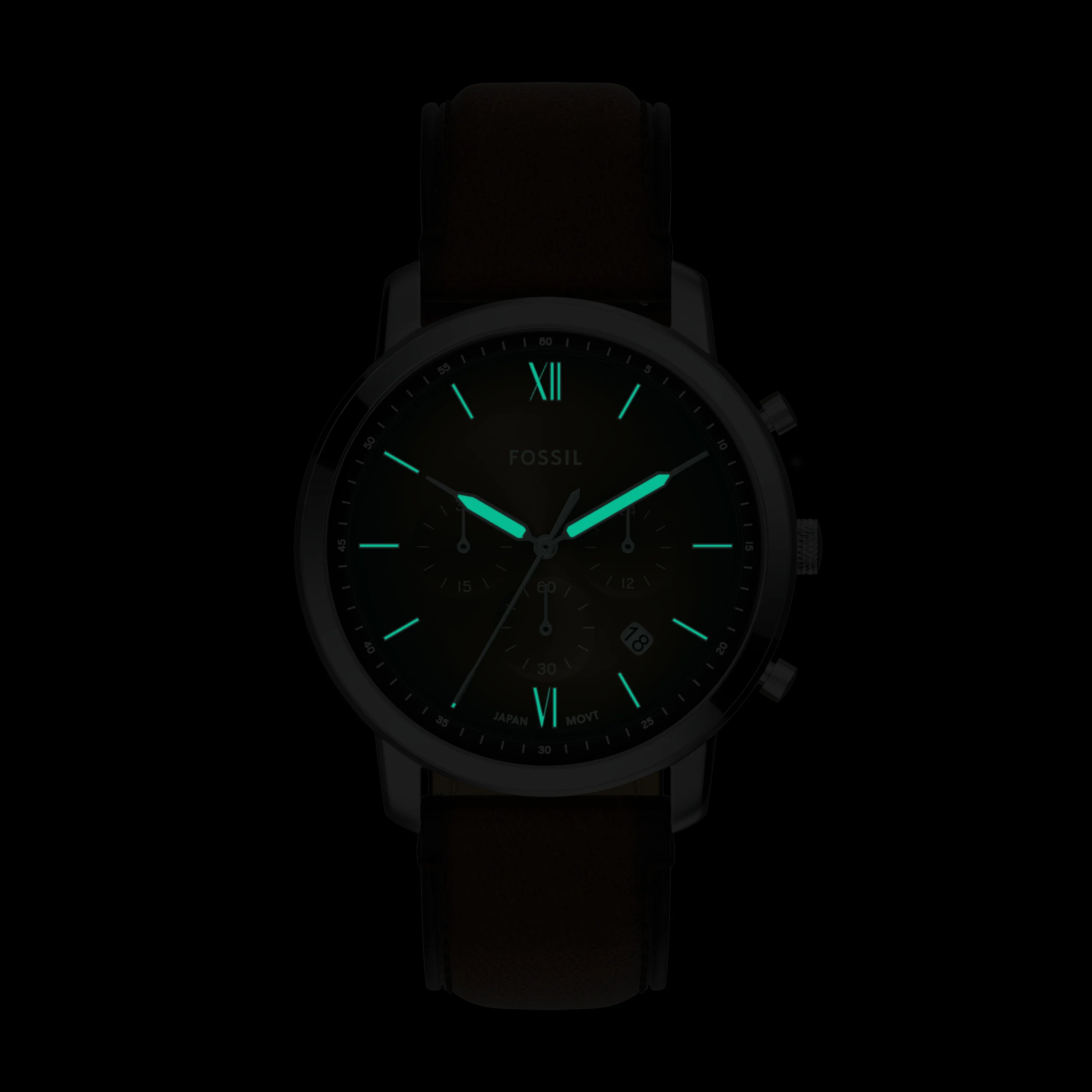 Neutra Chronograph Brown Leather Watch - Image 6