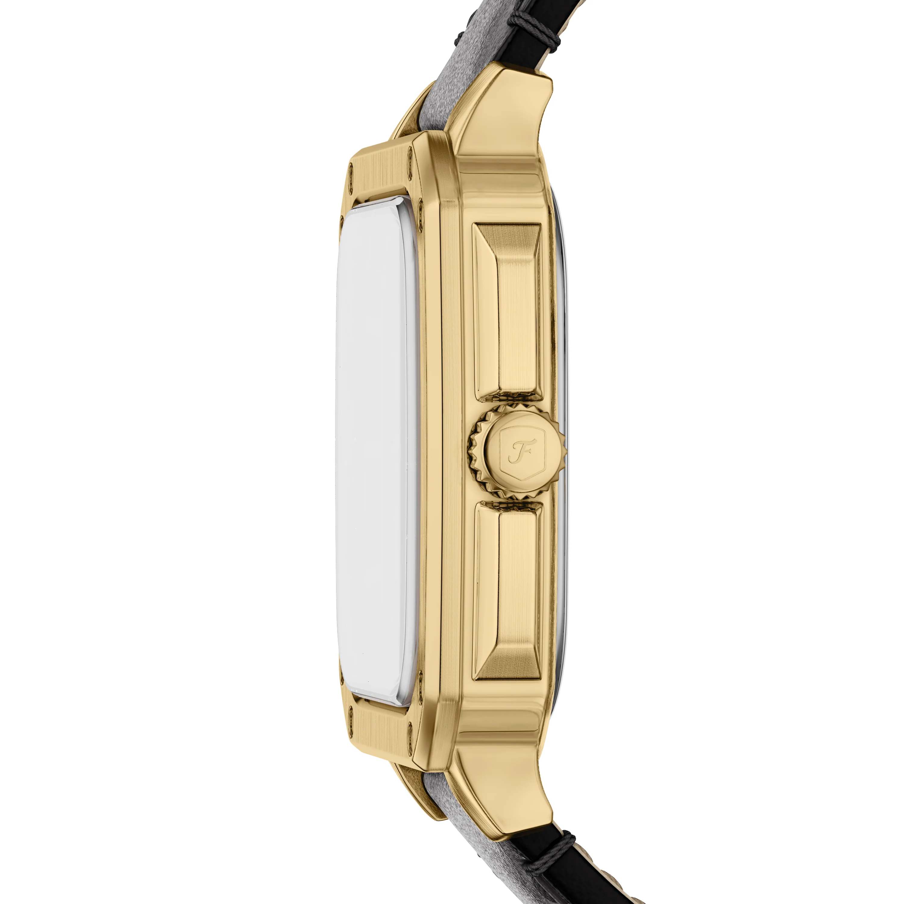 Crosby Three-Hand Black Leather Watch - Image 3