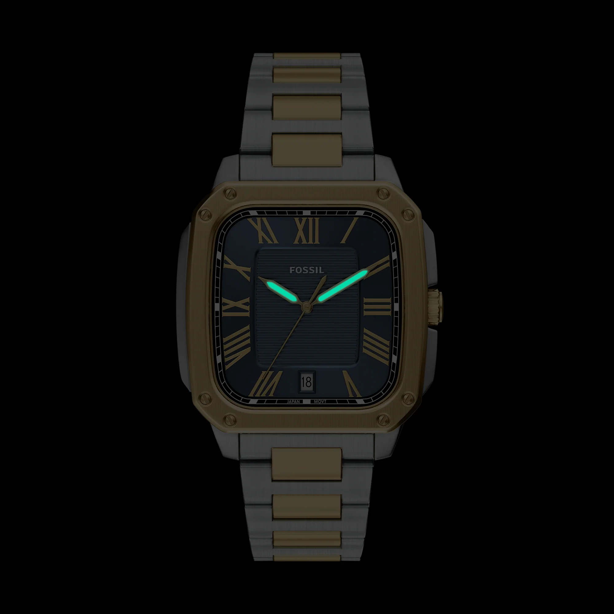 Crosby Three-Hand Date Two-Tone Stainless Steel Watch - Image 6
