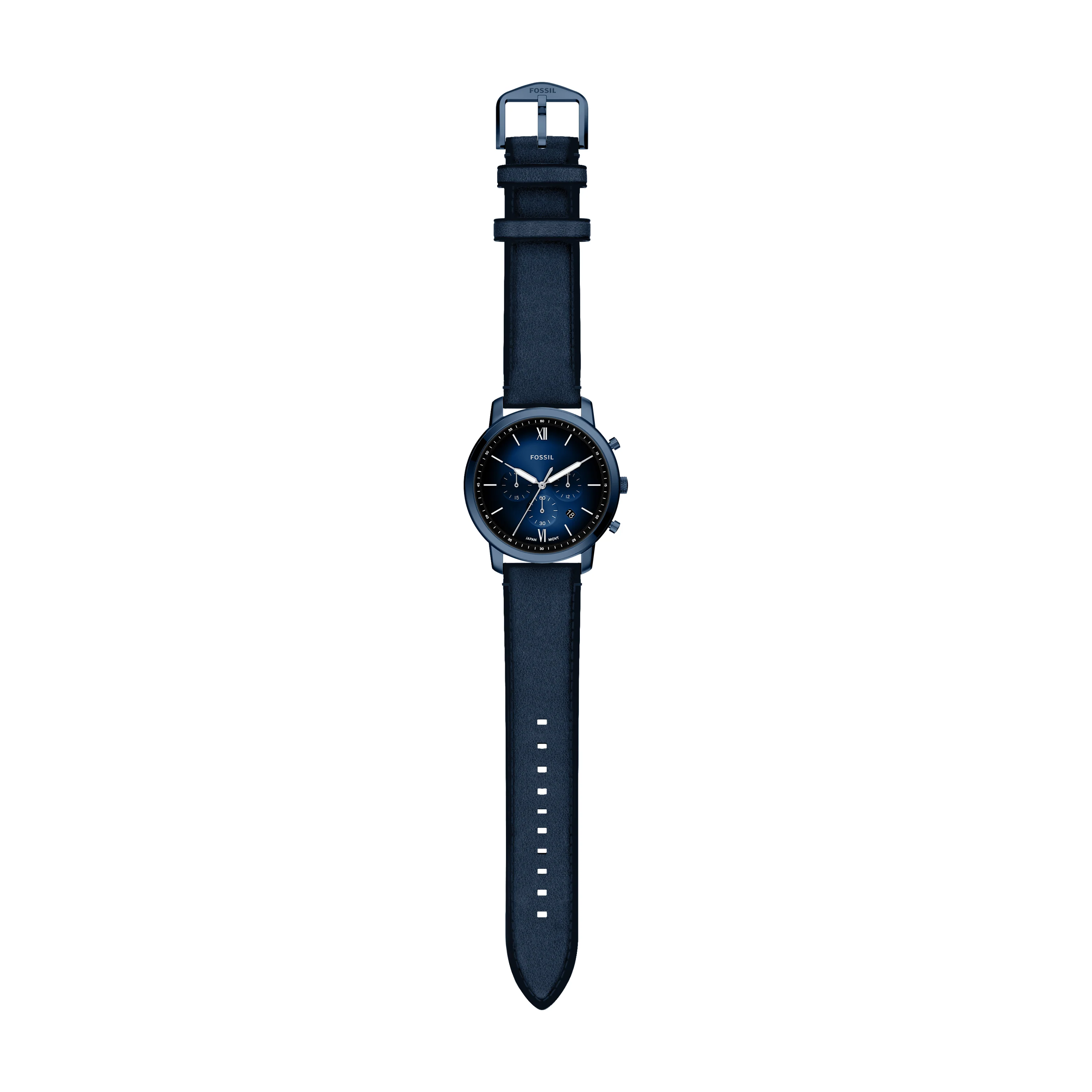 Neutra Chronograph Navy Leather Watch - Image 8