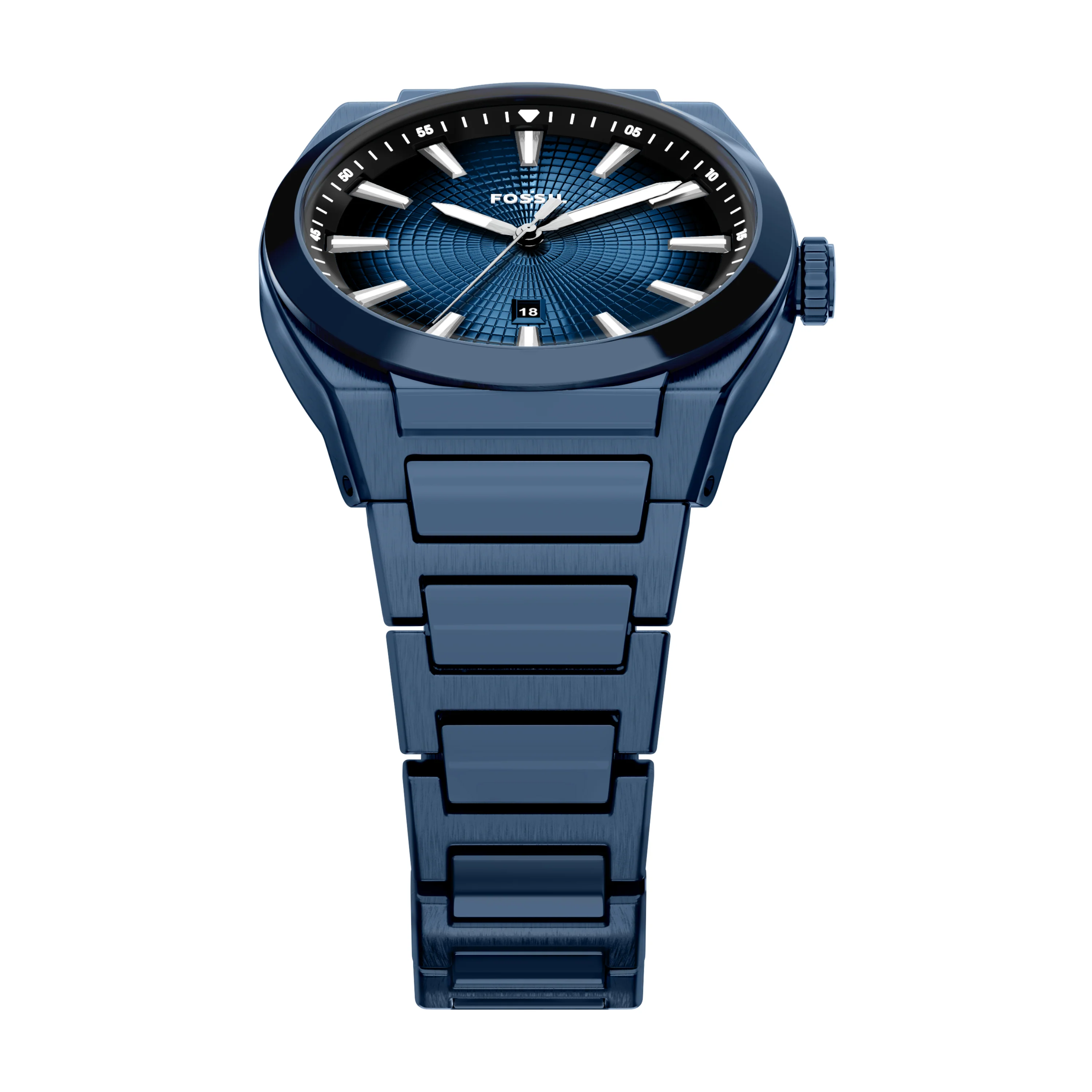 Everett Three-Hand Navy Stainless Steel Watch - Image 4