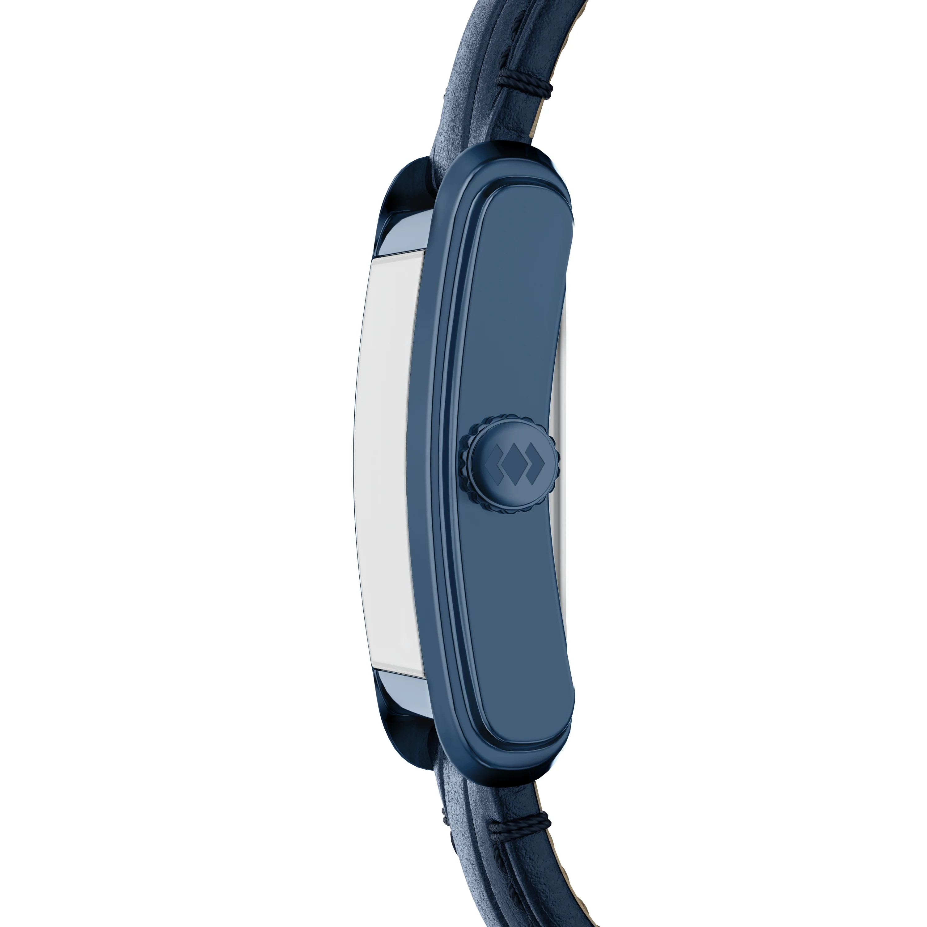 Carraway Three-Hand Navy Croco Leather Watch - Image 3