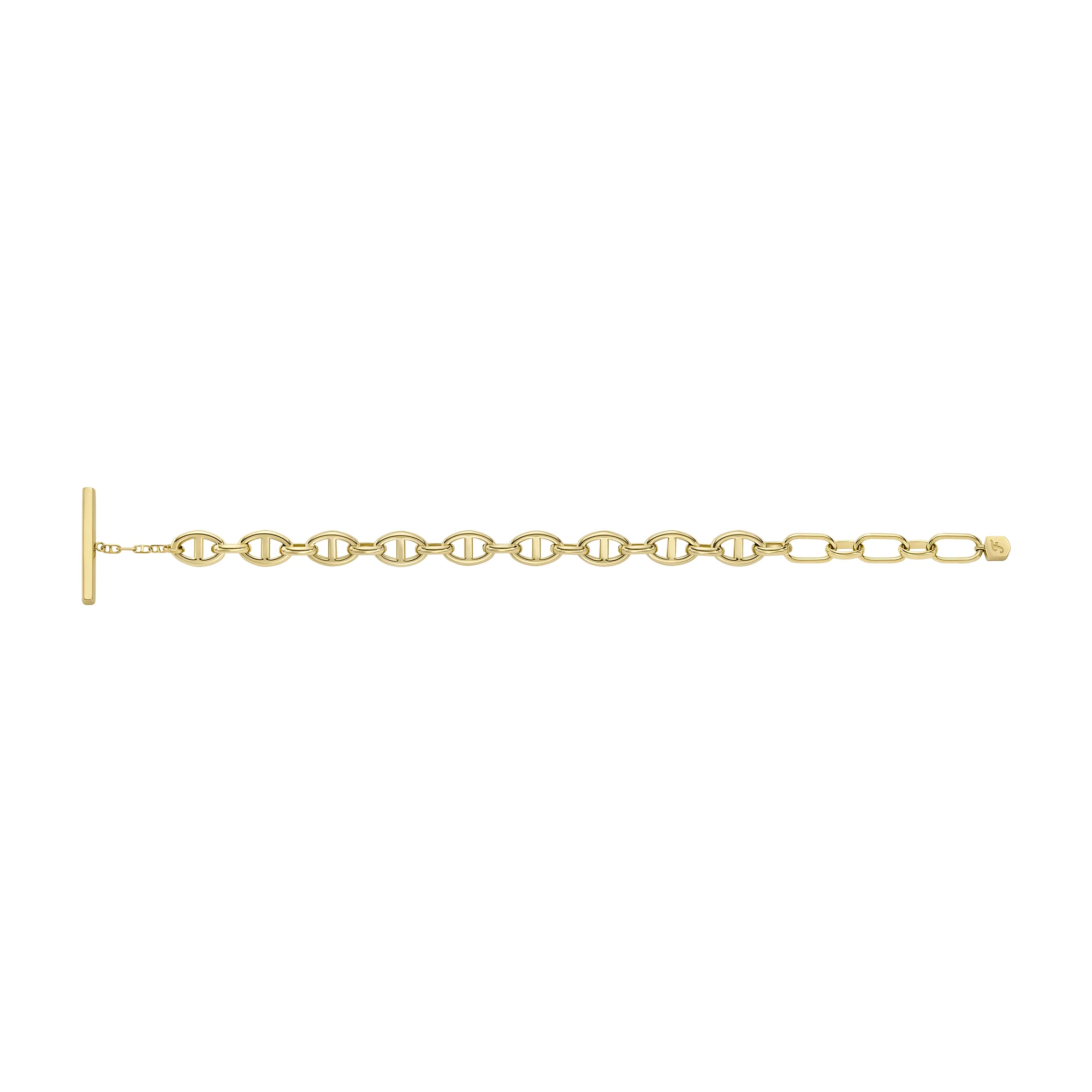 Heritage D-Link Gold-Tone Stainless Steel Chain Bracelet - Image 3