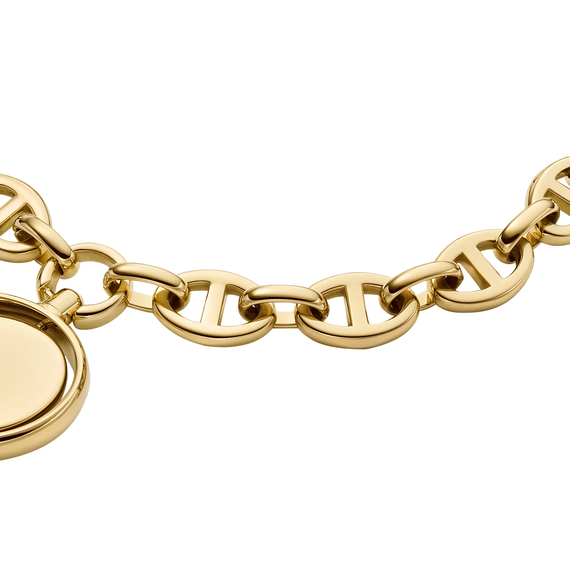 Heritage Legacy Charm Gold-Tone Stainless Steel Chain Bracelet - Image 4