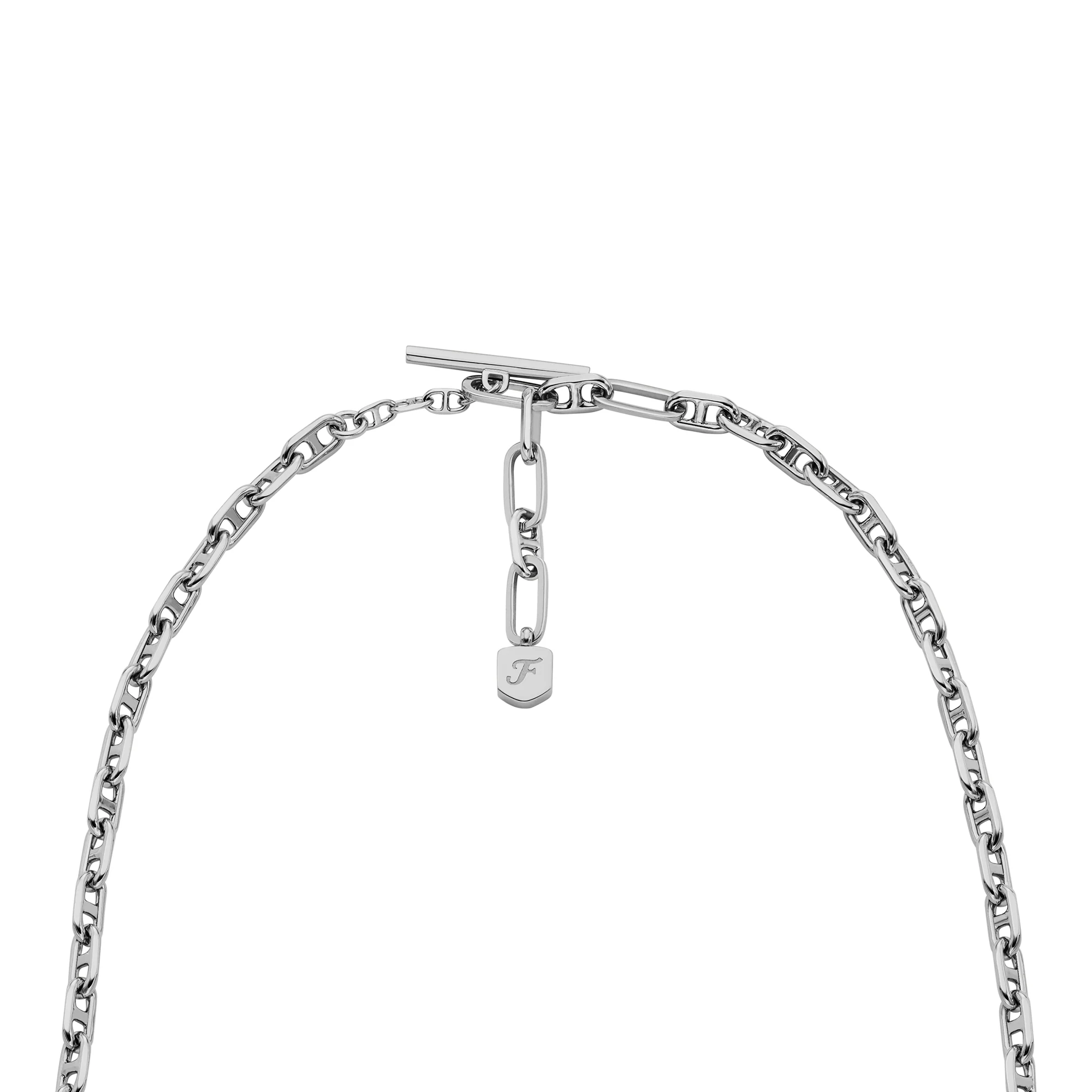 Heritage D-Link Silver-Tone Brass Chain Necklace - Image 3