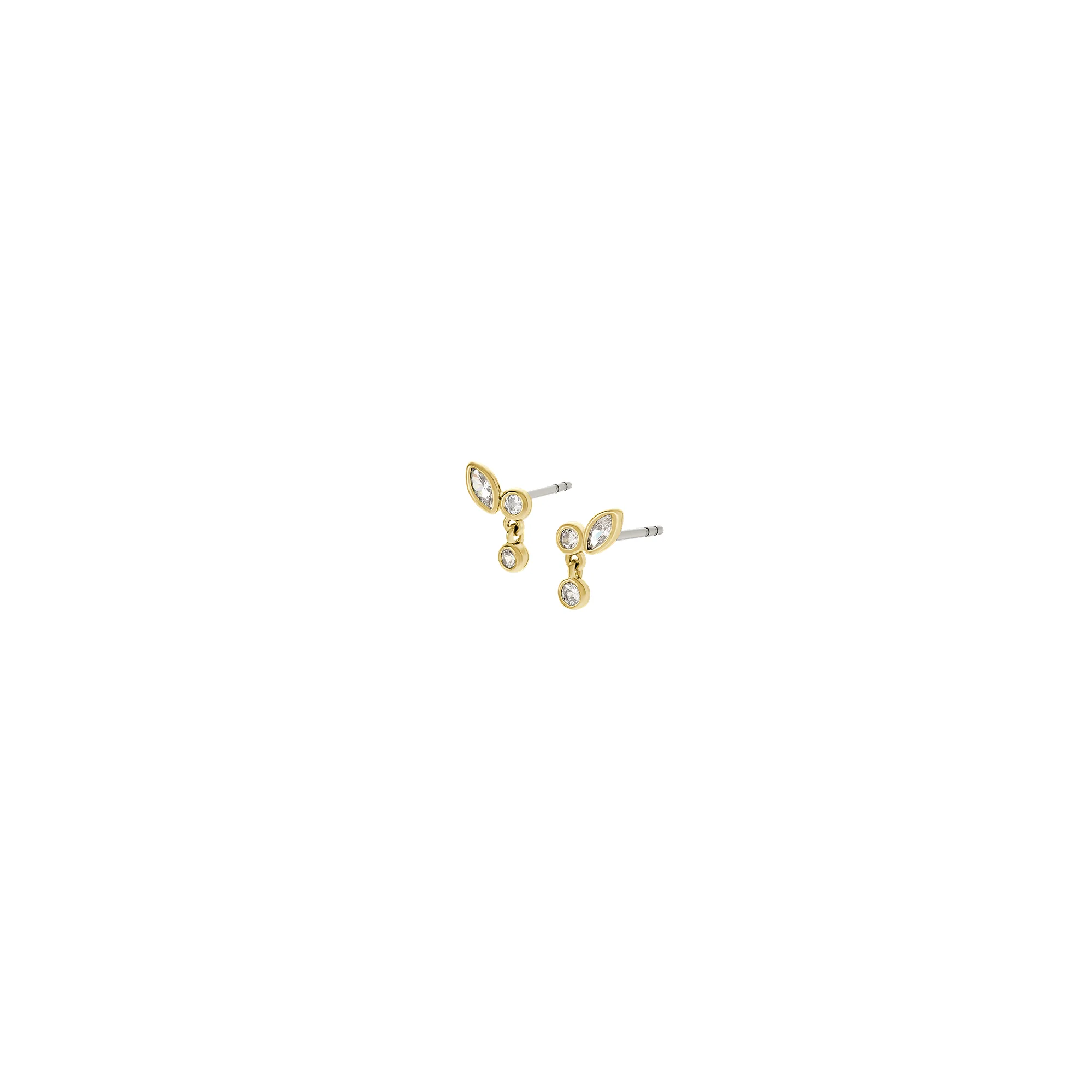 Ellis Toi Et Moi Gold-Tone Brass Stud Earrings - Image 2