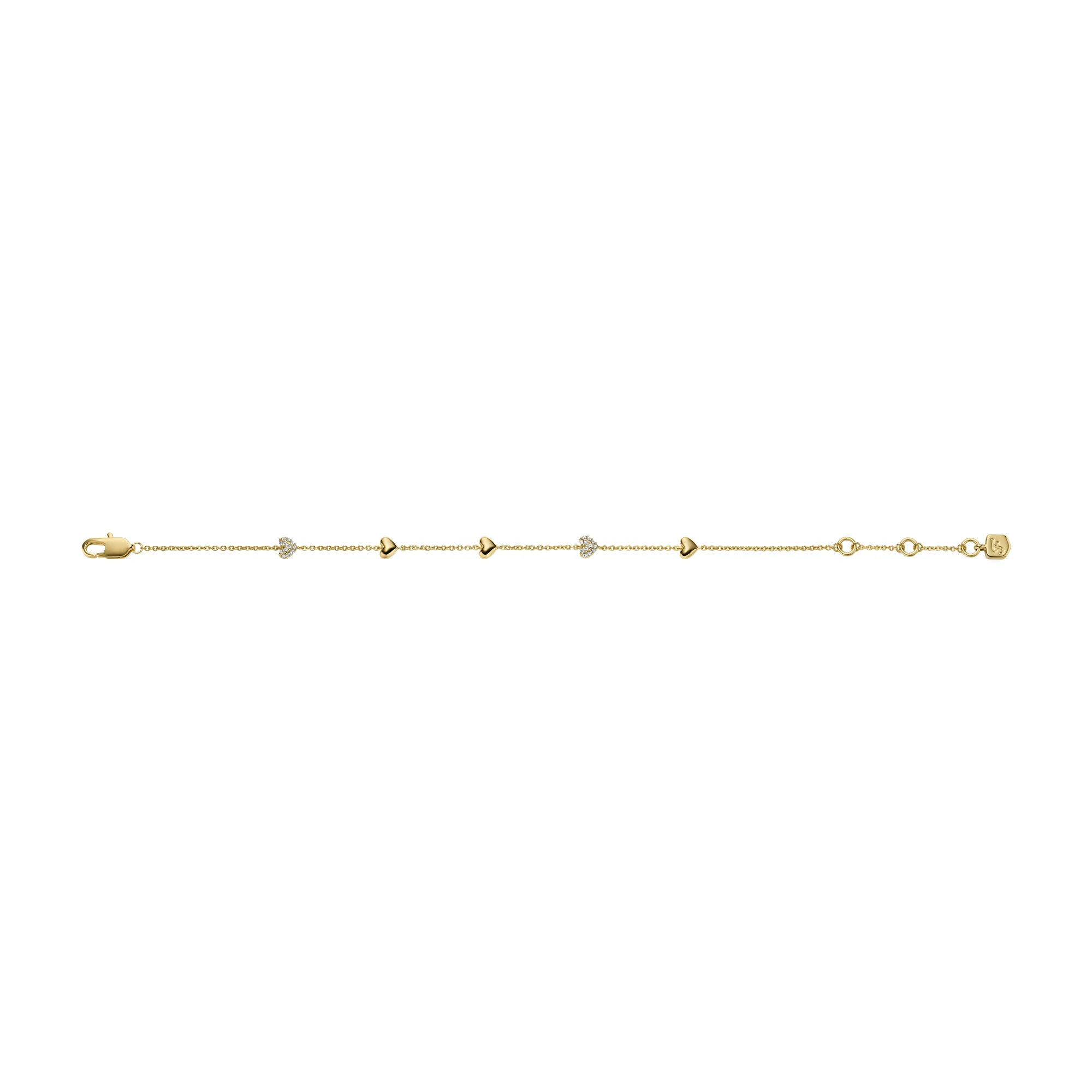 Sutton Heartbeat Gold-Tone Brass Station Bracelet - Image 3