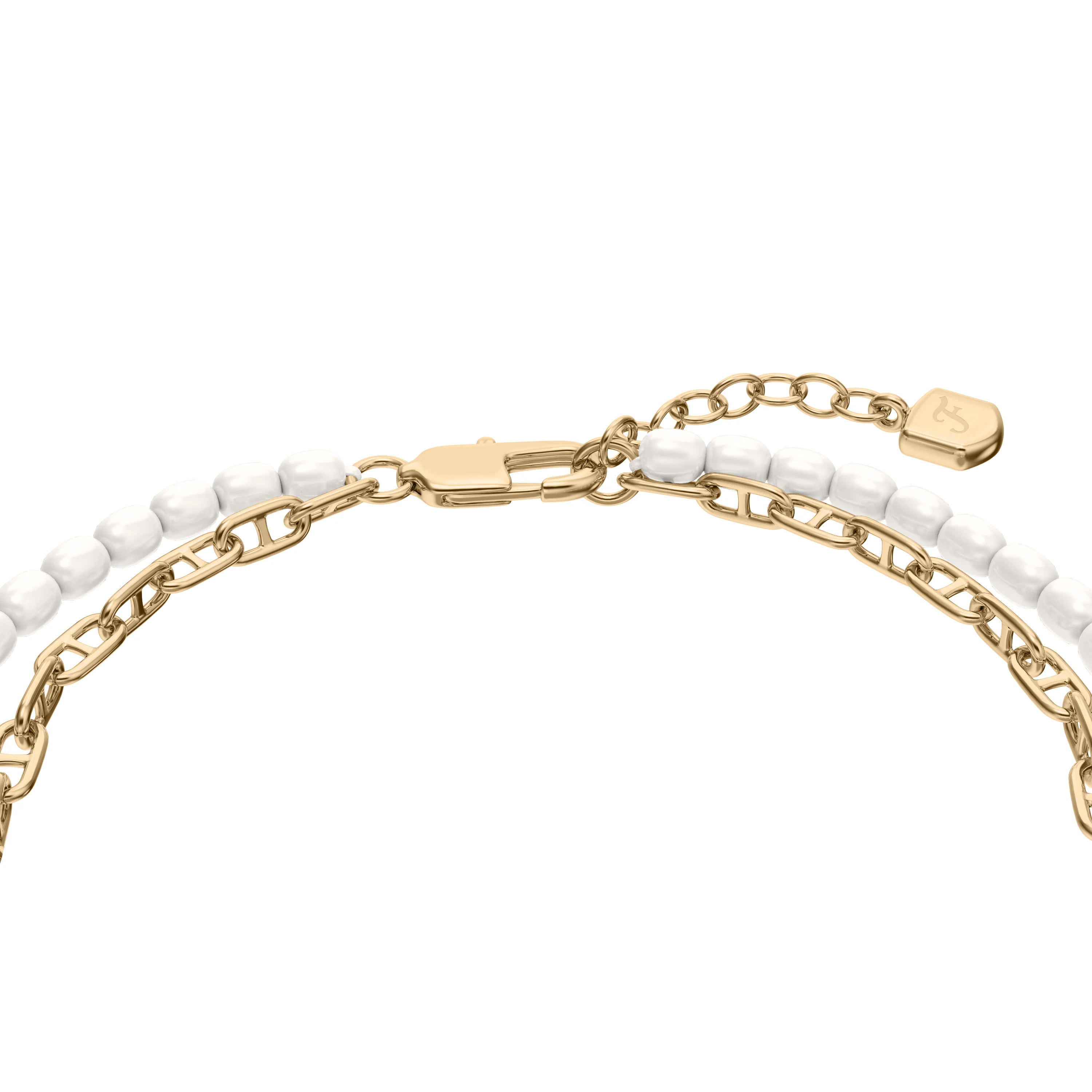 Heritage Pearl D-Link Gold-Tone Brass Multi-Strand Bracelet - Image 2