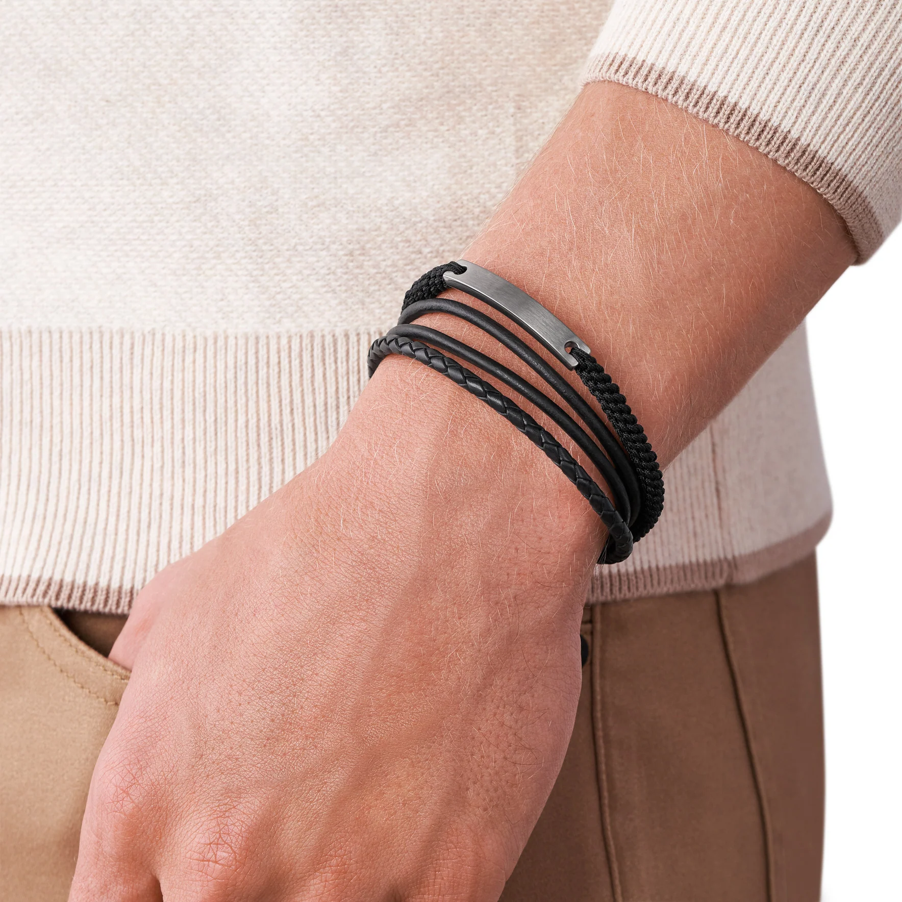 Vintage Casual Steel Multi-Strand Bracelet - Image 3