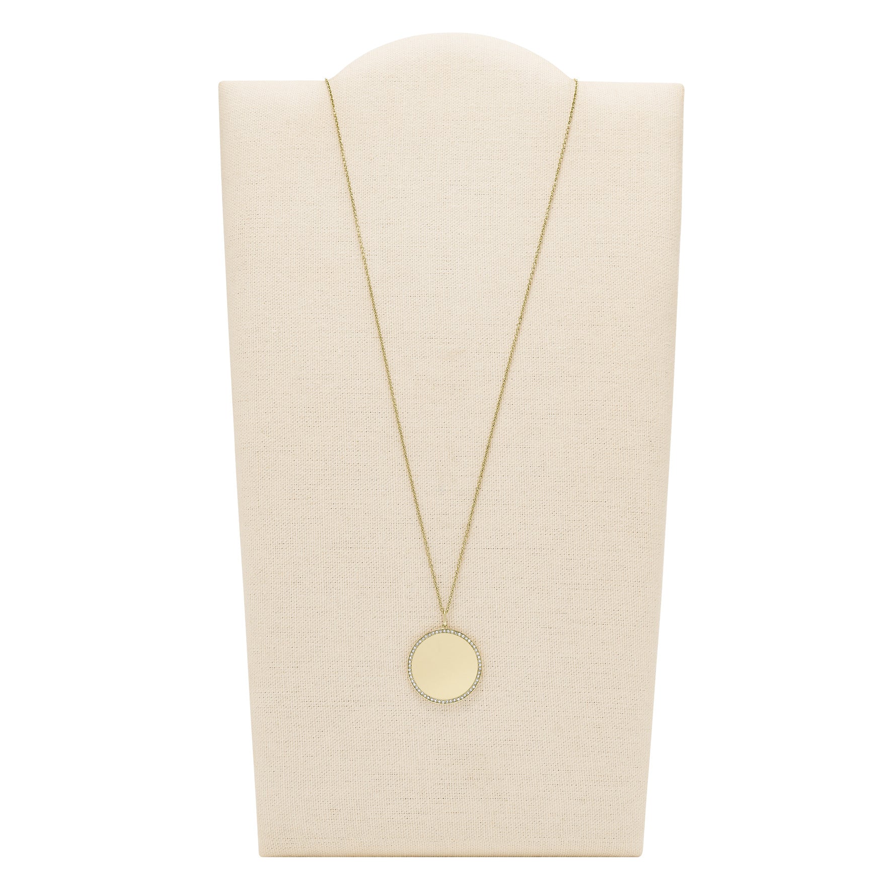 Lane Engravable Gold-Tone Stainless Steel Pendant Necklace - Image 2