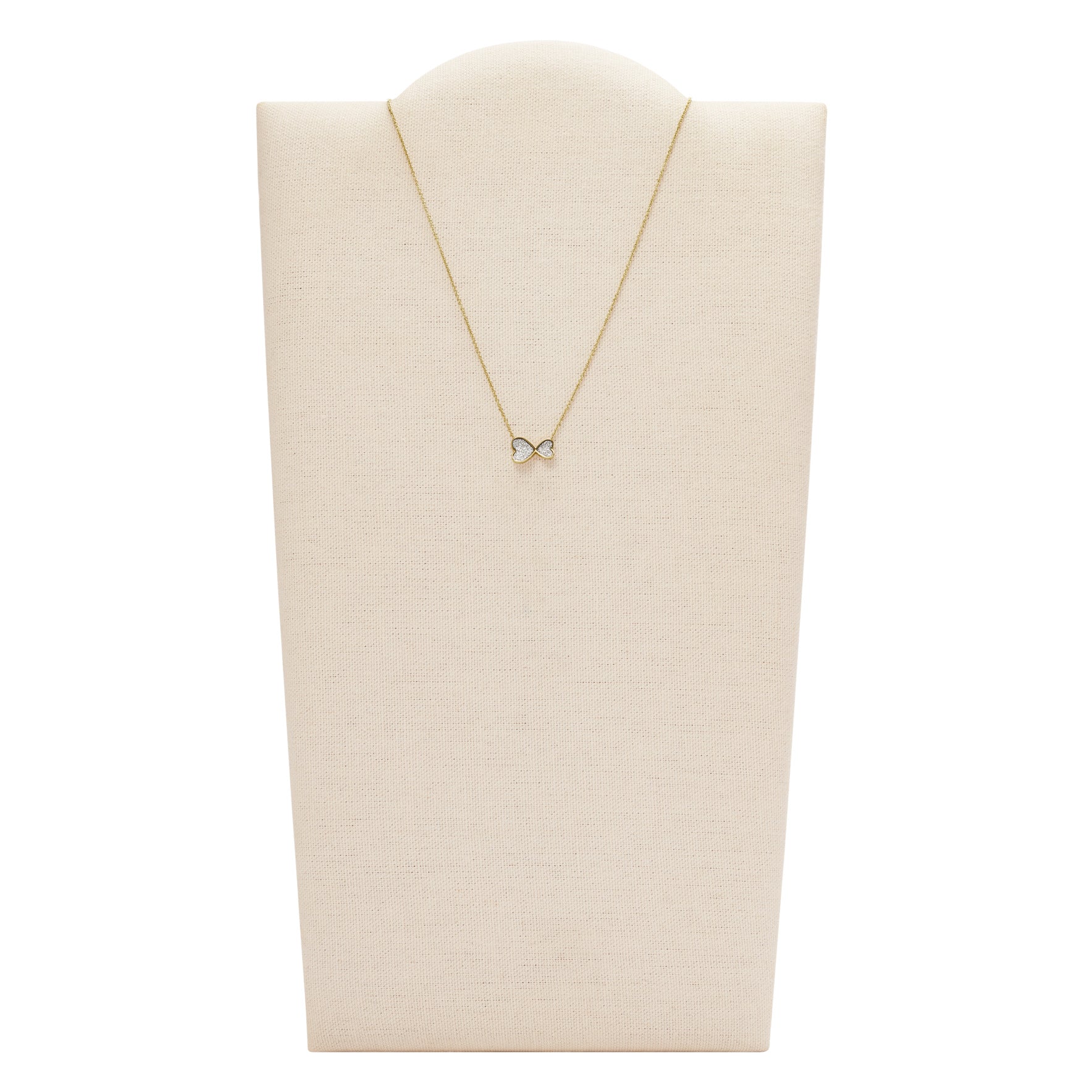 Sutton Classic Valentine Gold-Tone Stainless Steel Heart Station Necklace - Image 2