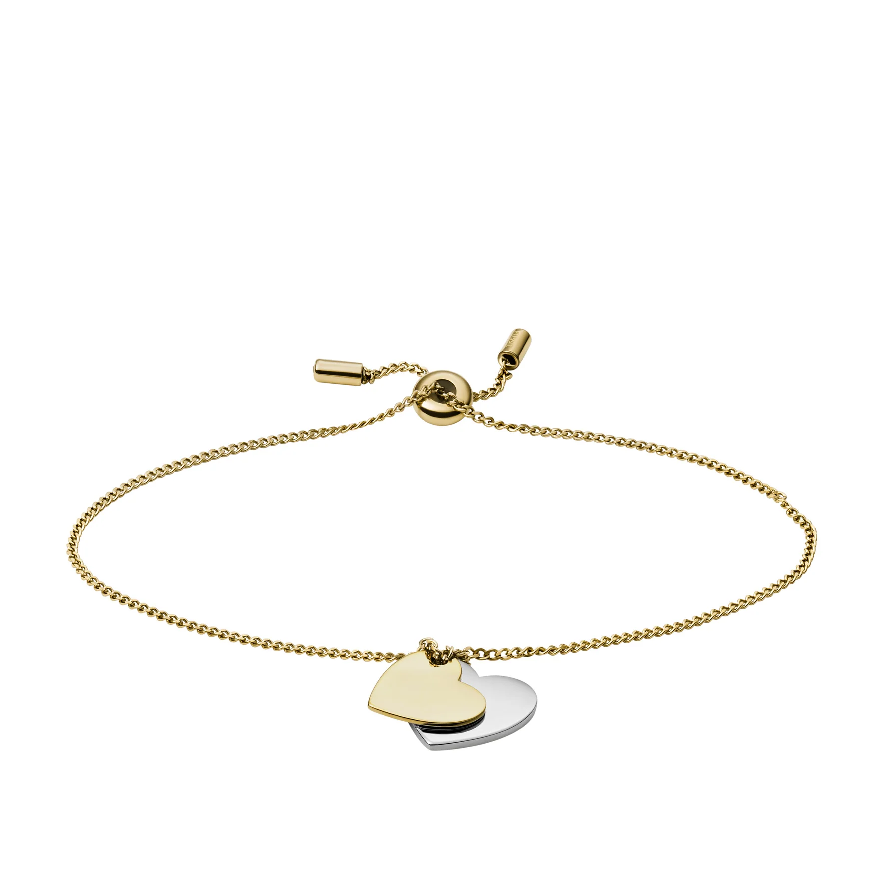 Lane Two-Tone Stainless Steel Heart Chain Bracelet - Image 3