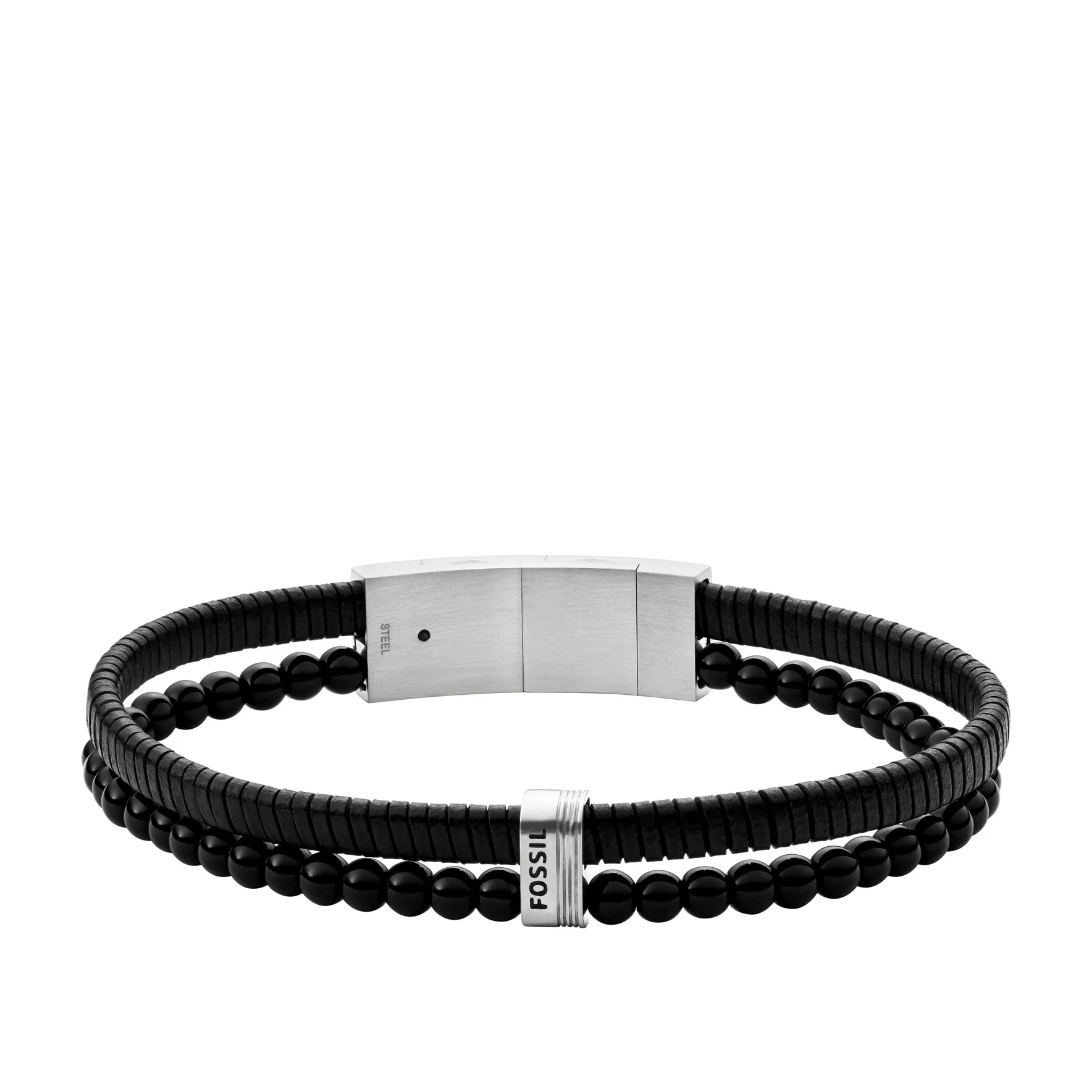 Multistrands Black Leather Multi-Strand Bracelet