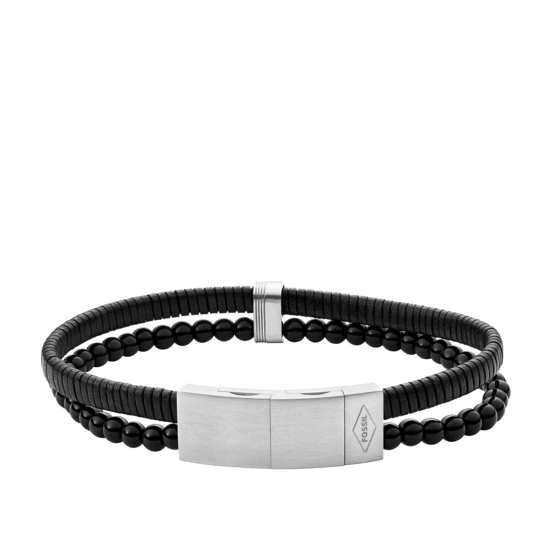 Multistrands Black Leather Multi-Strand Bracelet - Image 2