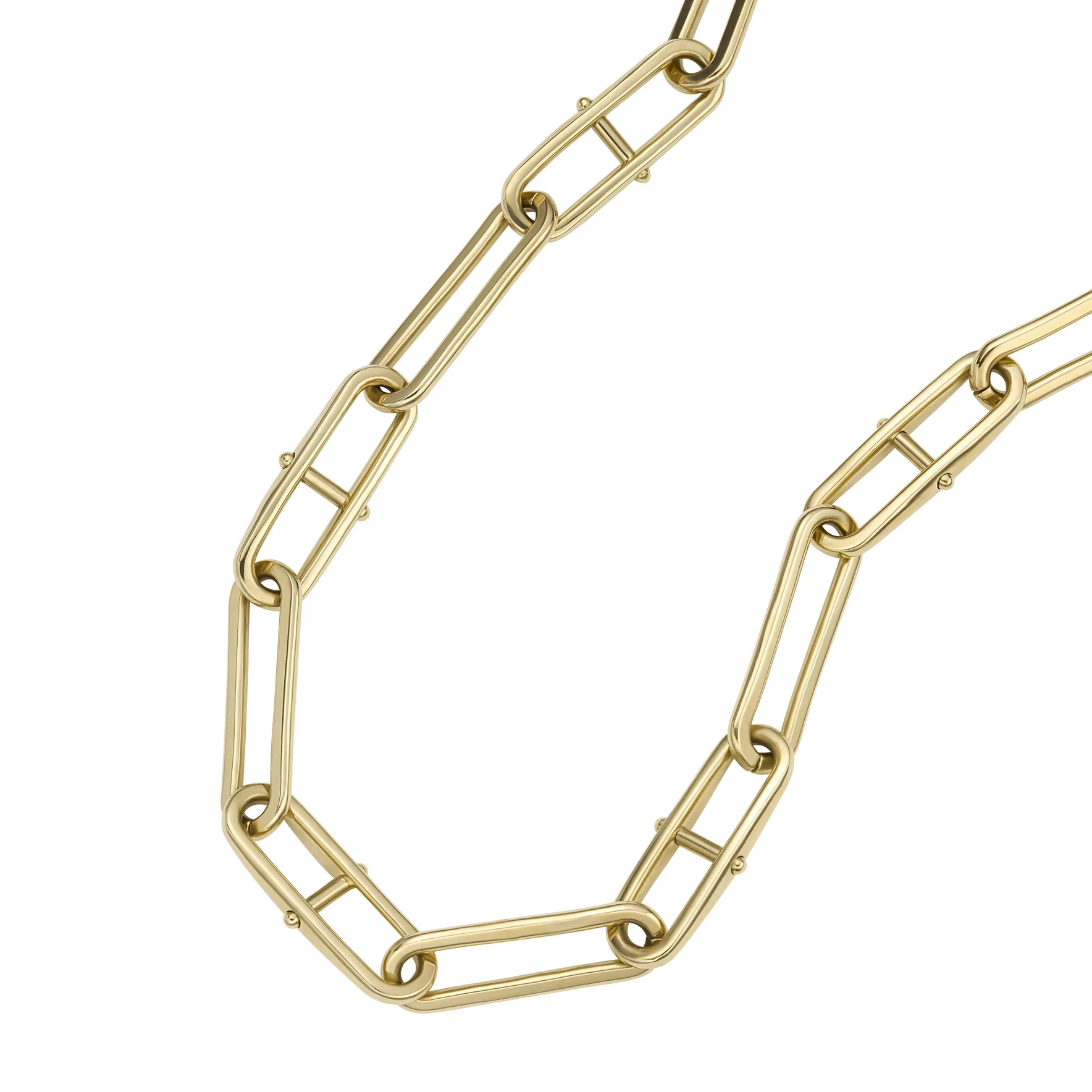 Heritage D-Link Gold-Tone Stainless Steel Chain Necklace - Image 3