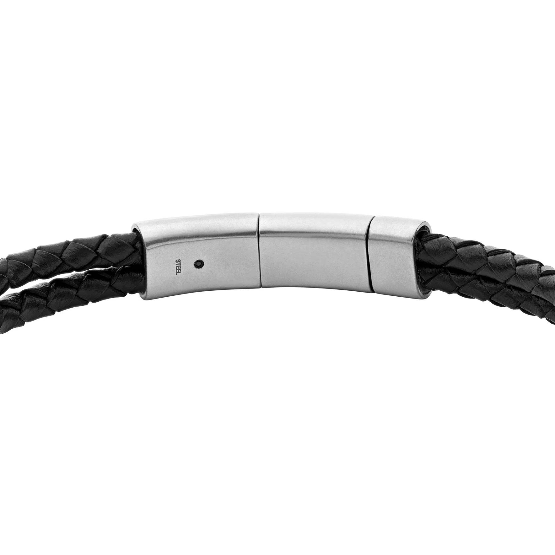Heritage D-Link Black Leather Bracelet - Image 3