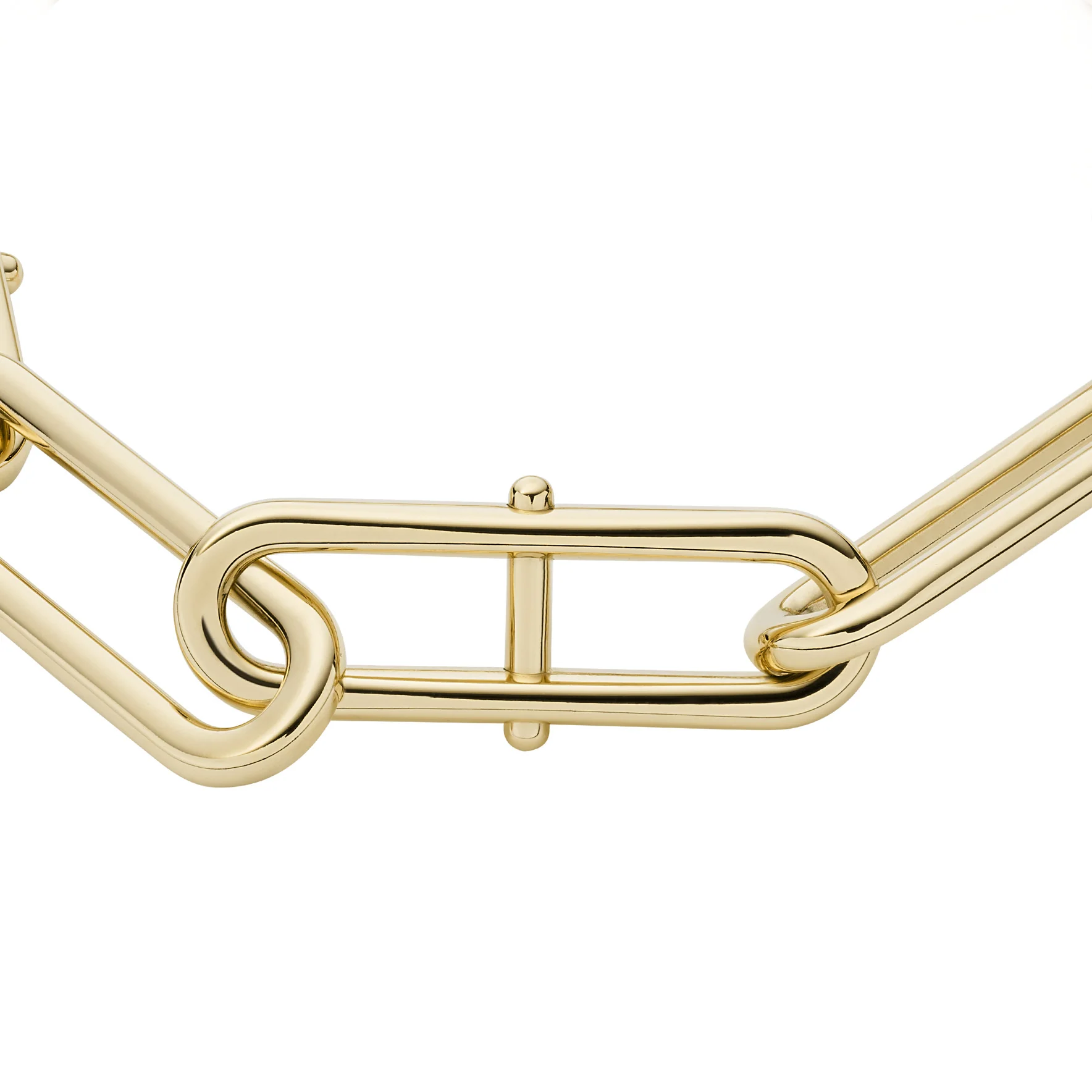 Heritage D-Link Gold-Tone Stainless Steel Chain Bracelet - Image 3