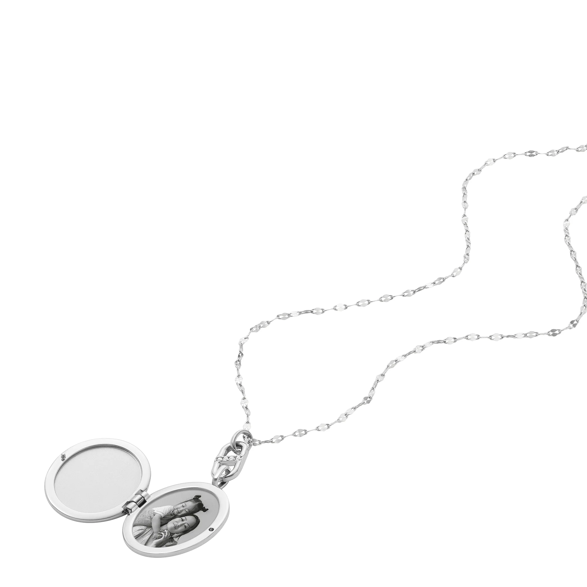 Locket Collection Stainless Steel Chain Necklace - Image 2