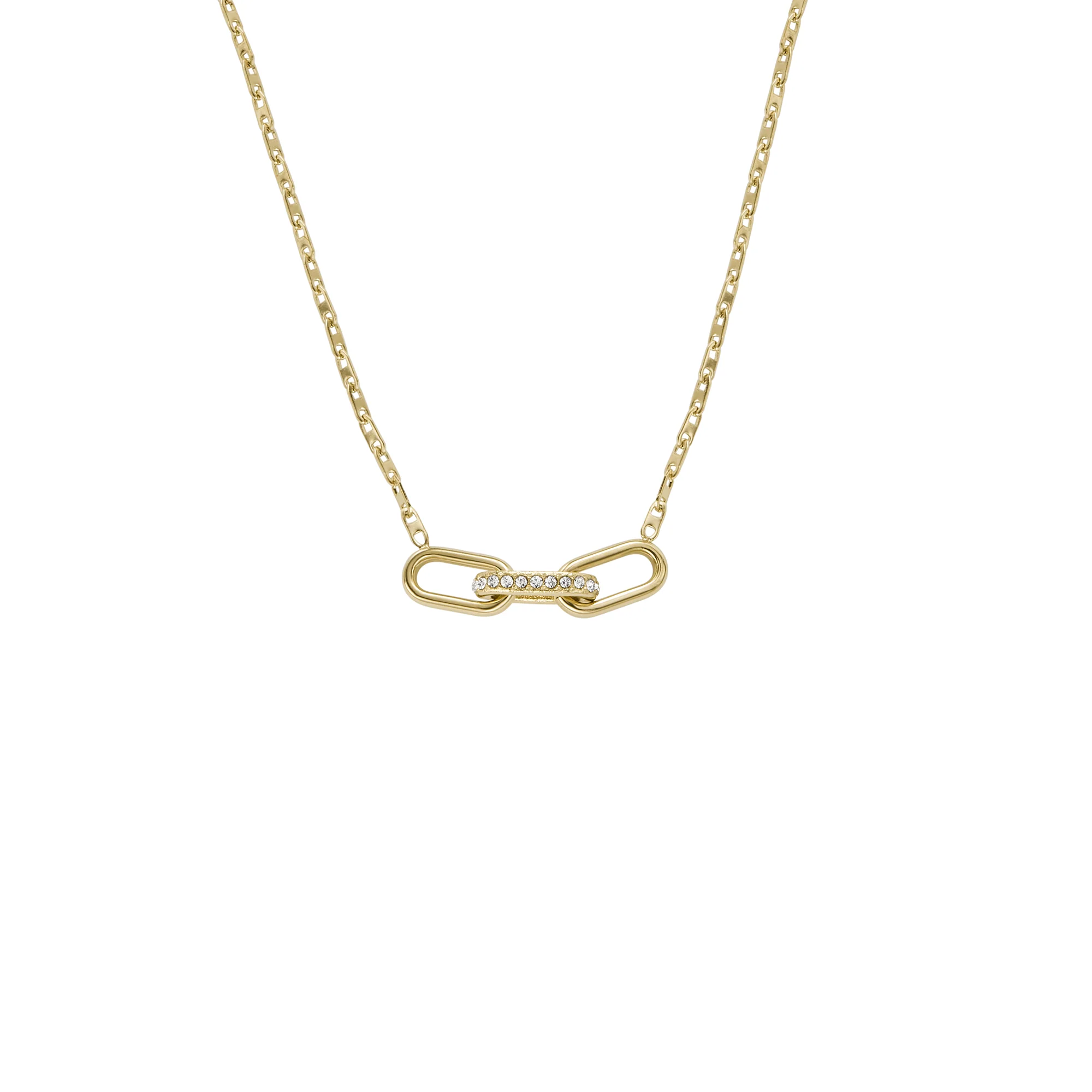 Heritage D-Link Gold-Tone Stainless Steel Chain Necklace - Image 3