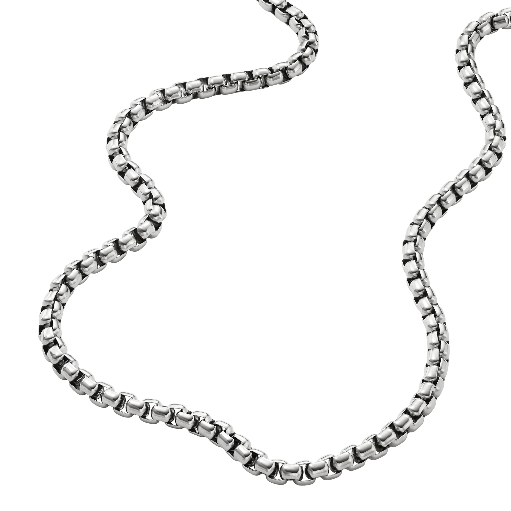 All Stacked Up Stainless Steel Chain Necklace - Image 3
