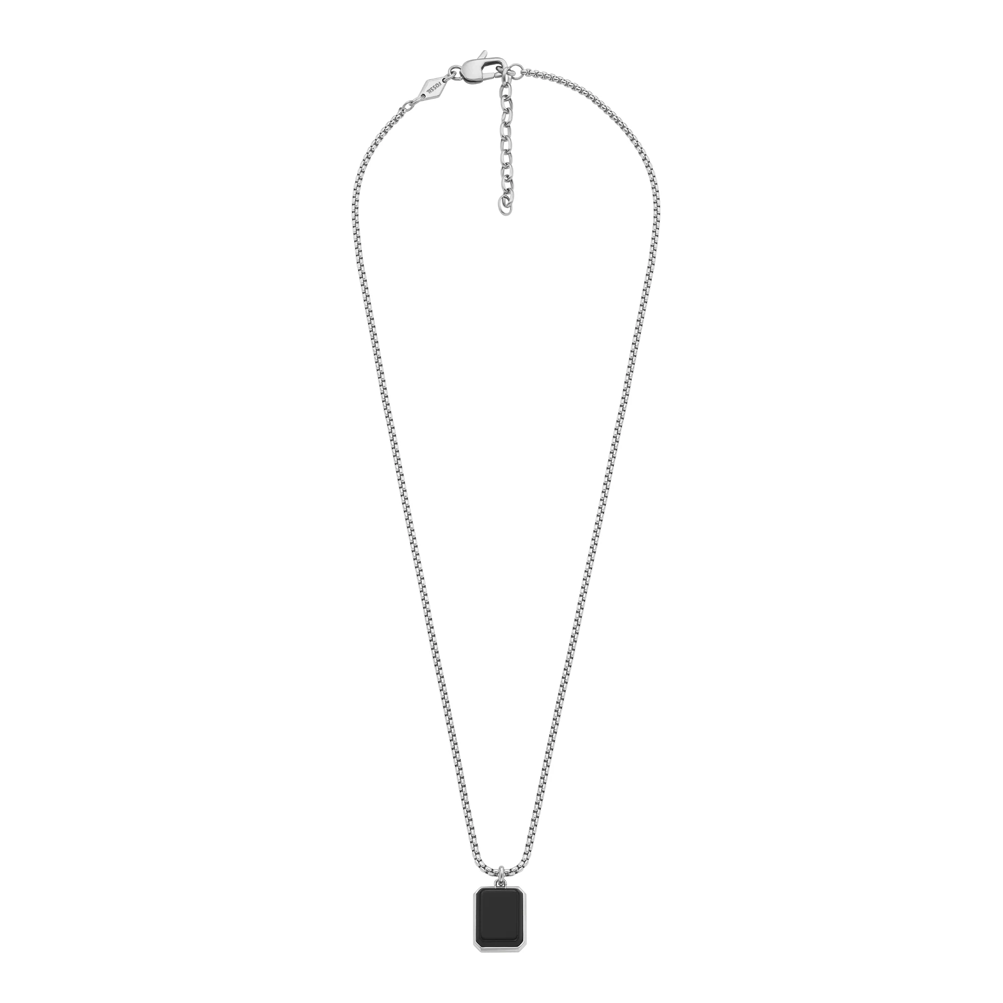 All Stacked Up Black Agate Pendant Necklace - Image 2