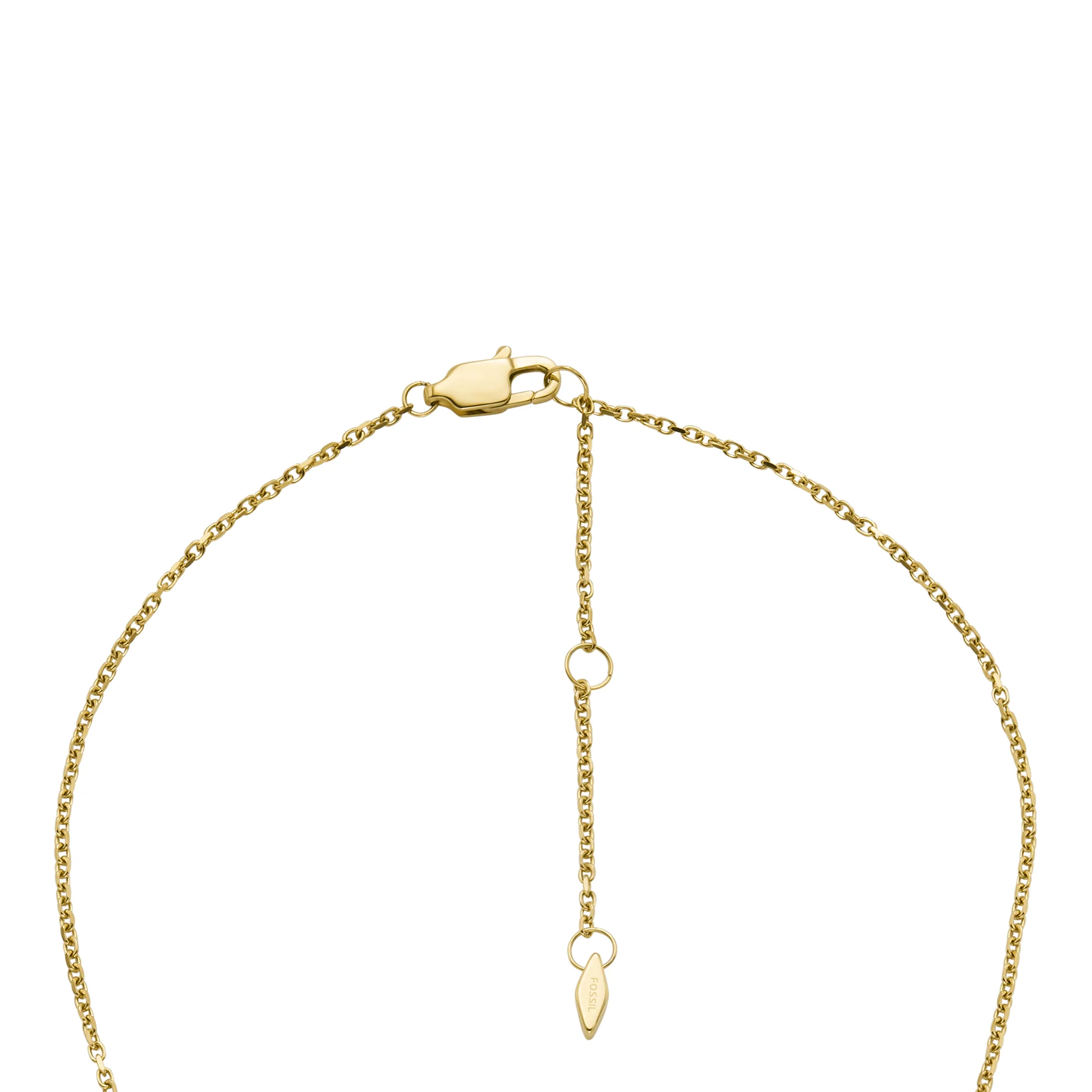 Harlow Linear Texture Heart Gold-Tone Stainless Steel Pendant Necklace - Image 4
