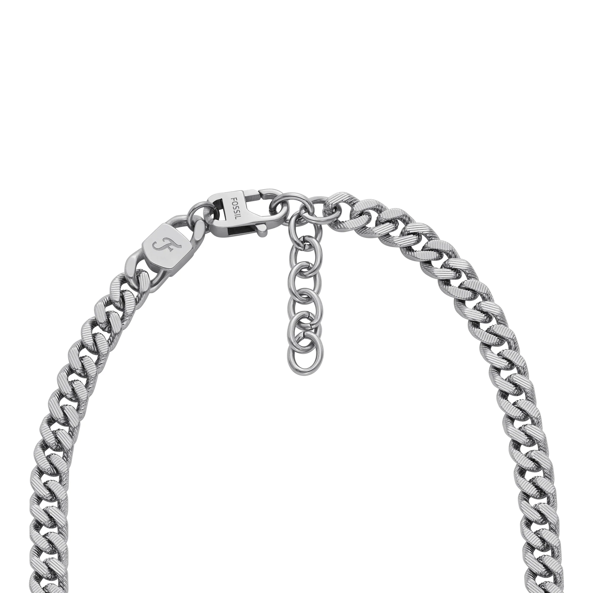 Harlow Linear Texture Chain Stainless Steel Necklace - Image 2