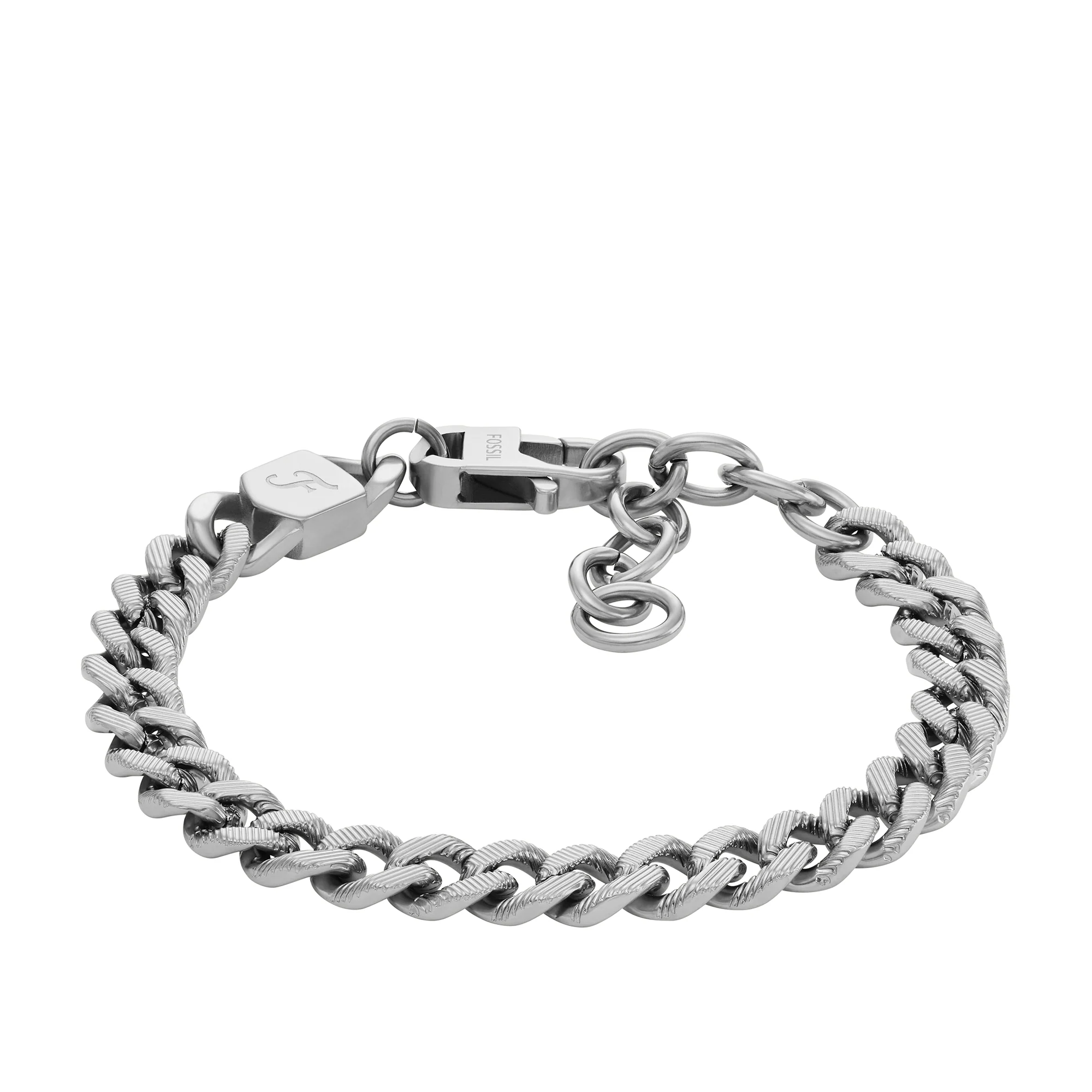 Harlow Linear Texture Chain Stainless Steel Bracelet - Image 3