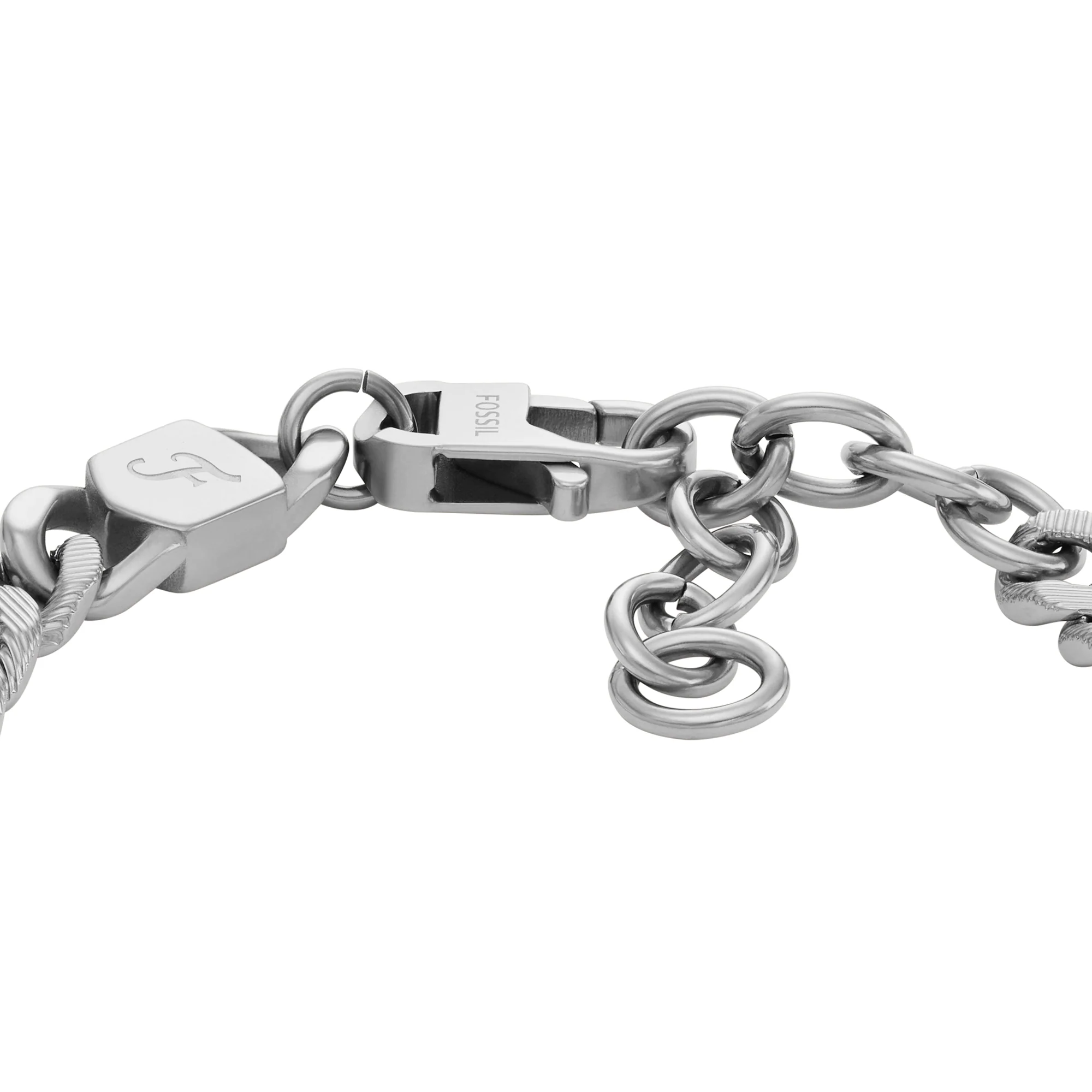 Harlow Linear Texture Chain Stainless Steel Bracelet - Image 4