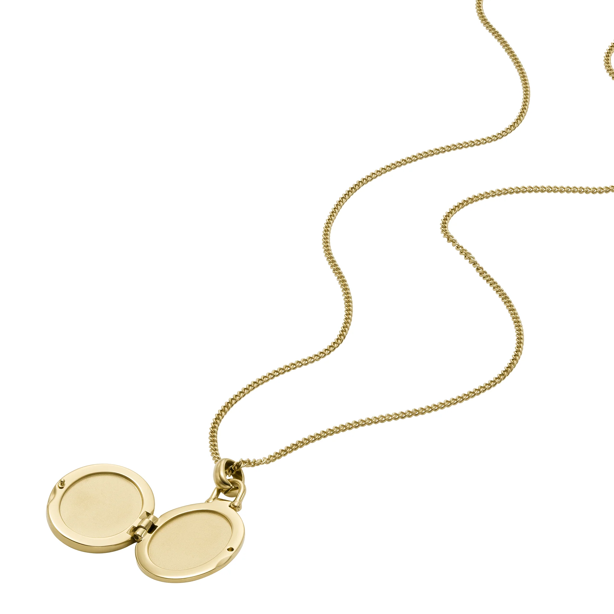 Locket Collection Gold-Tone Stainless Steel Pendant Necklace - Image 2