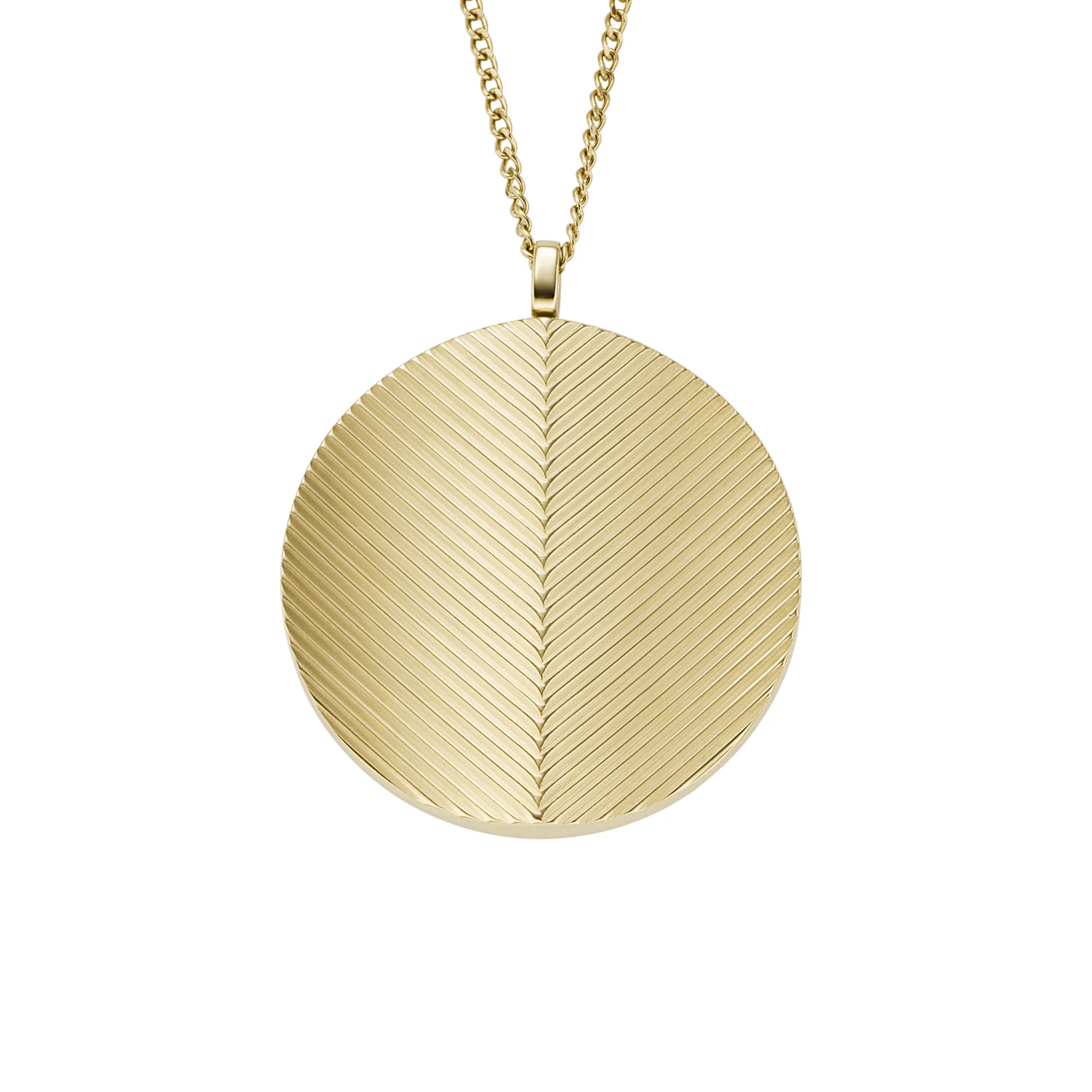 Harlow Locket Collection Gold-Tone Stainless Steel Pendant Necklace - Image 3