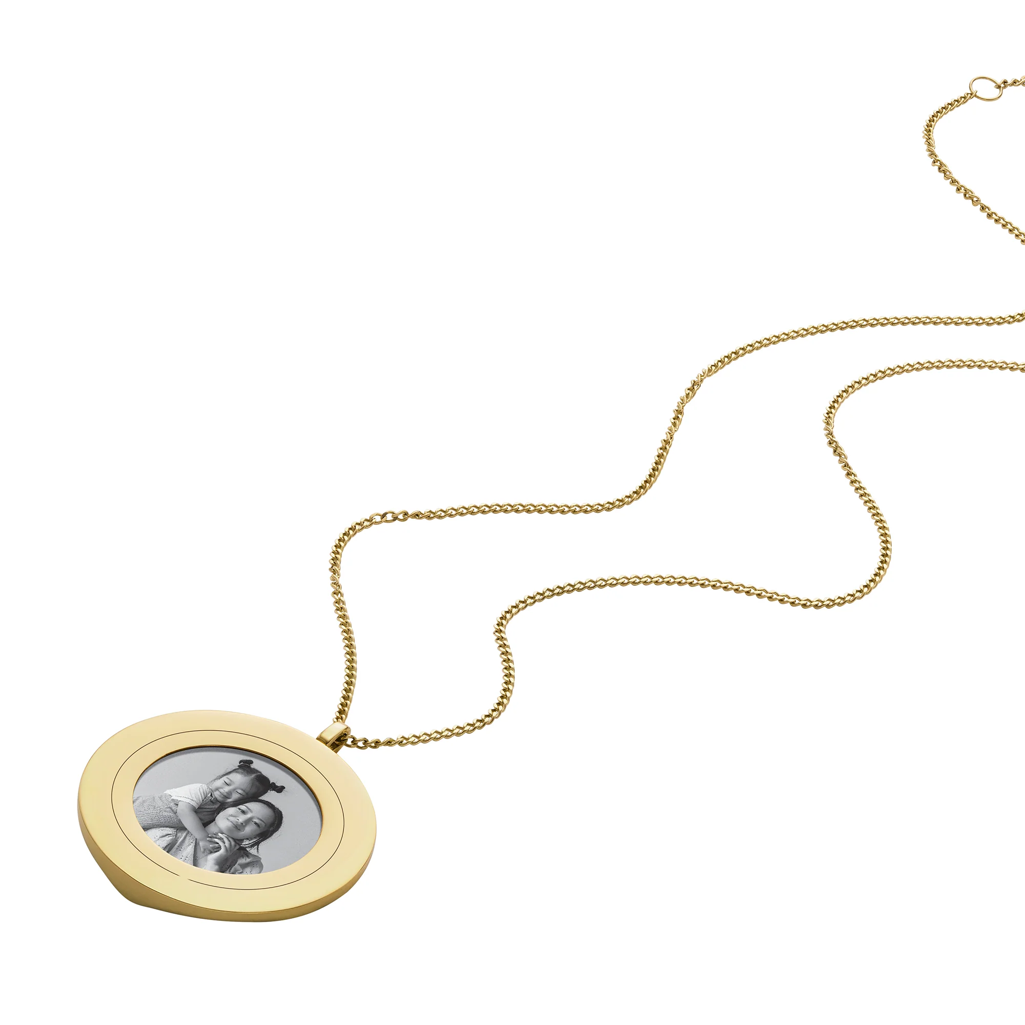 Harlow Locket Collection Gold-Tone Stainless Steel Pendant Necklace - Image 2
