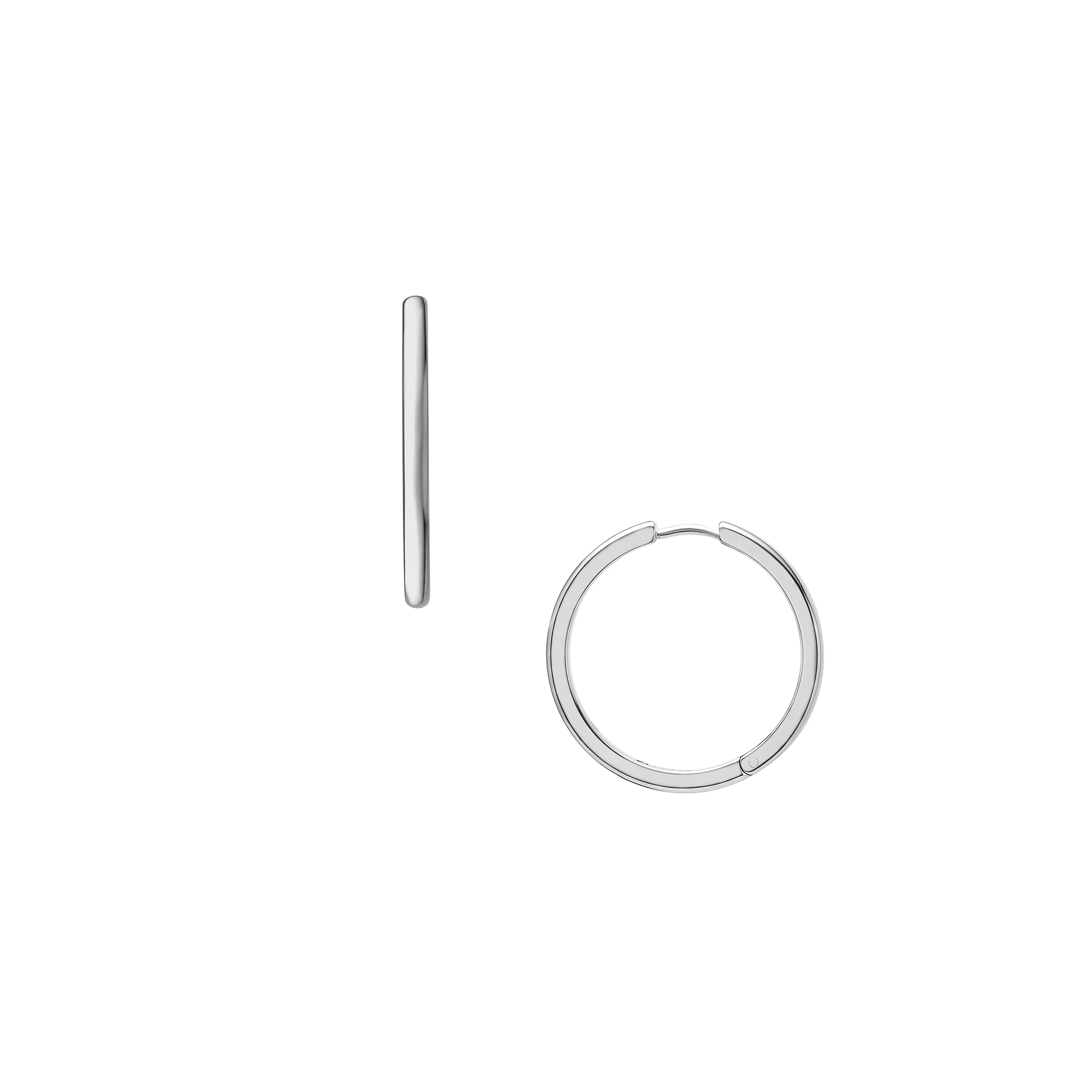 All Stacked Up Stainless Steel Hoop Earrings - Image 2