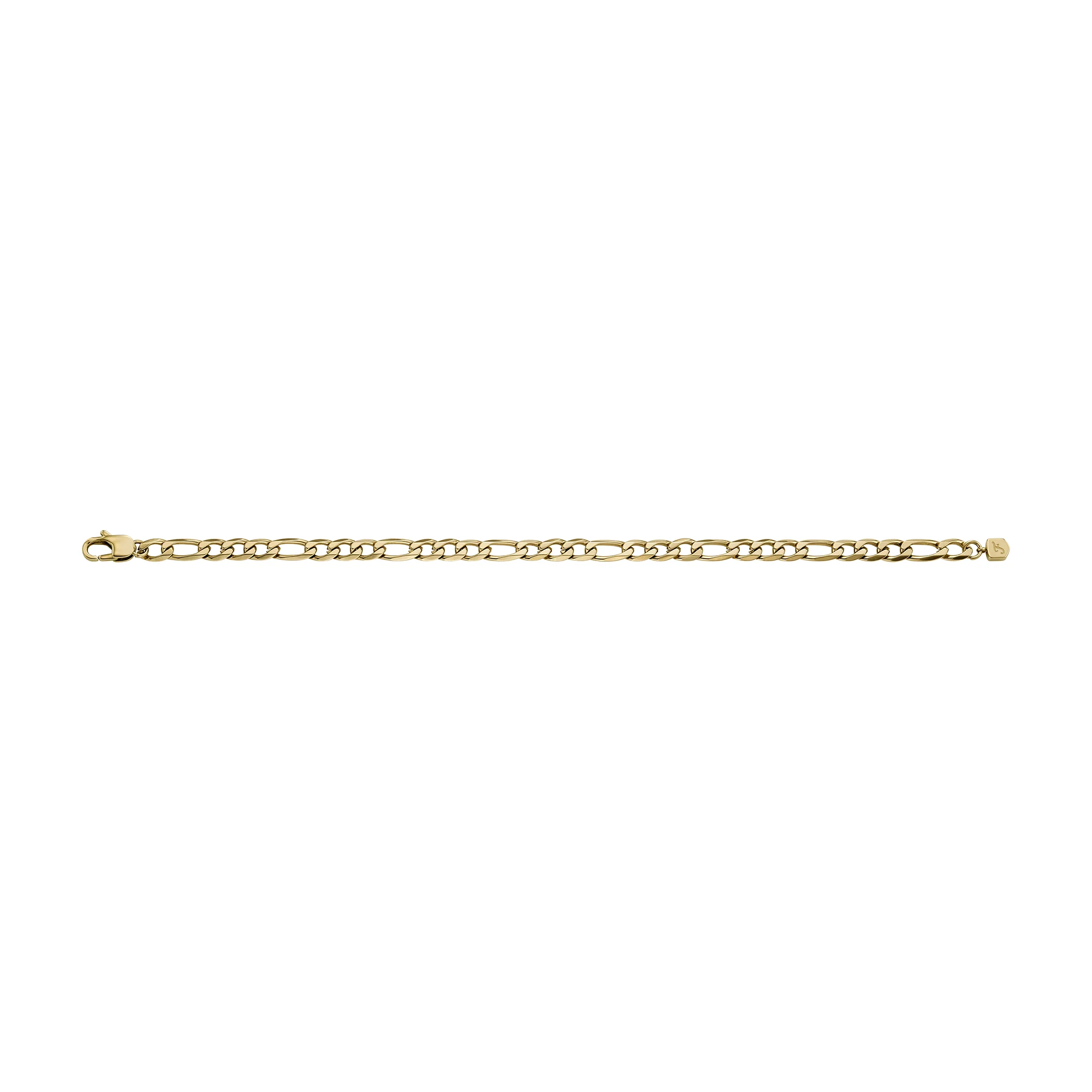 Ellis All Stacked Up Gold-Tone Stainless Steel Figaro Chain Bracelet - Image 2
