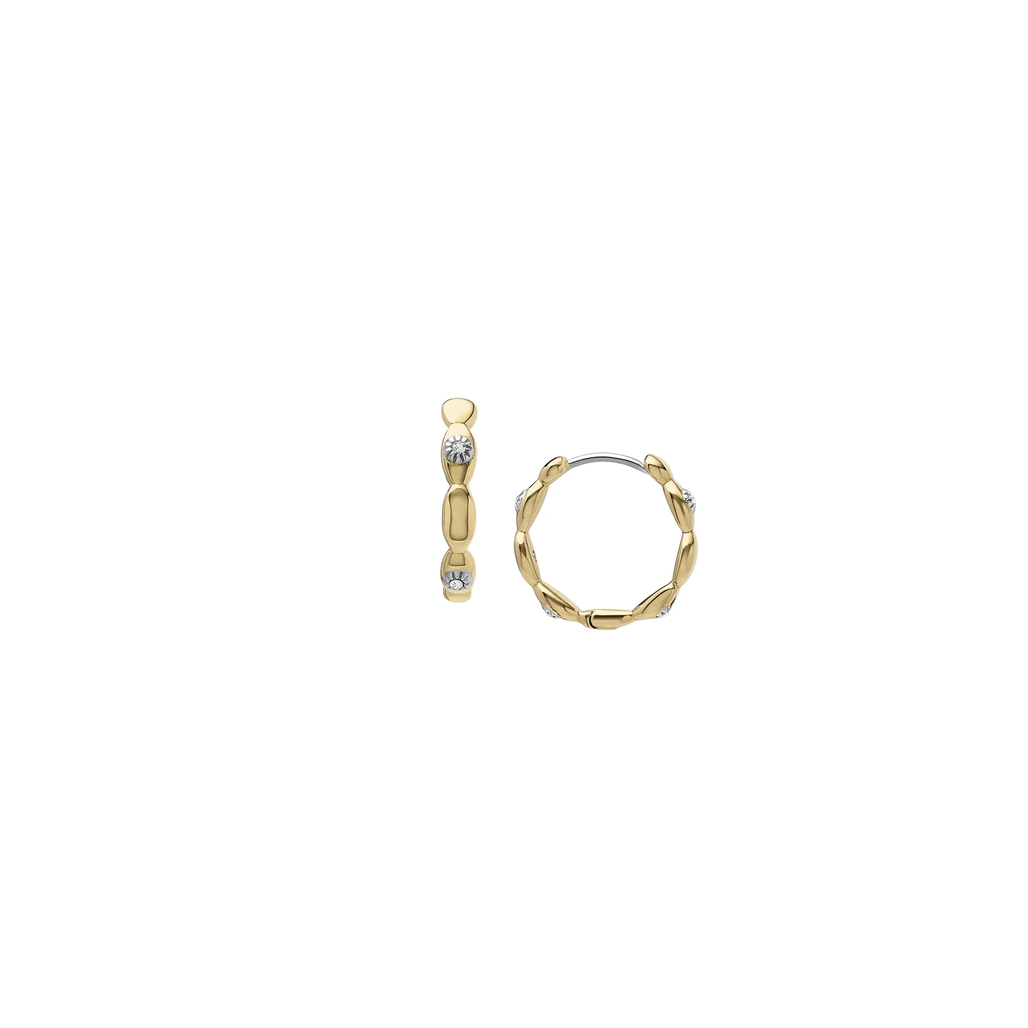 Sutton Evil Eye Gold-Tone Stainless Steel Hoop Earrings - Image 2
