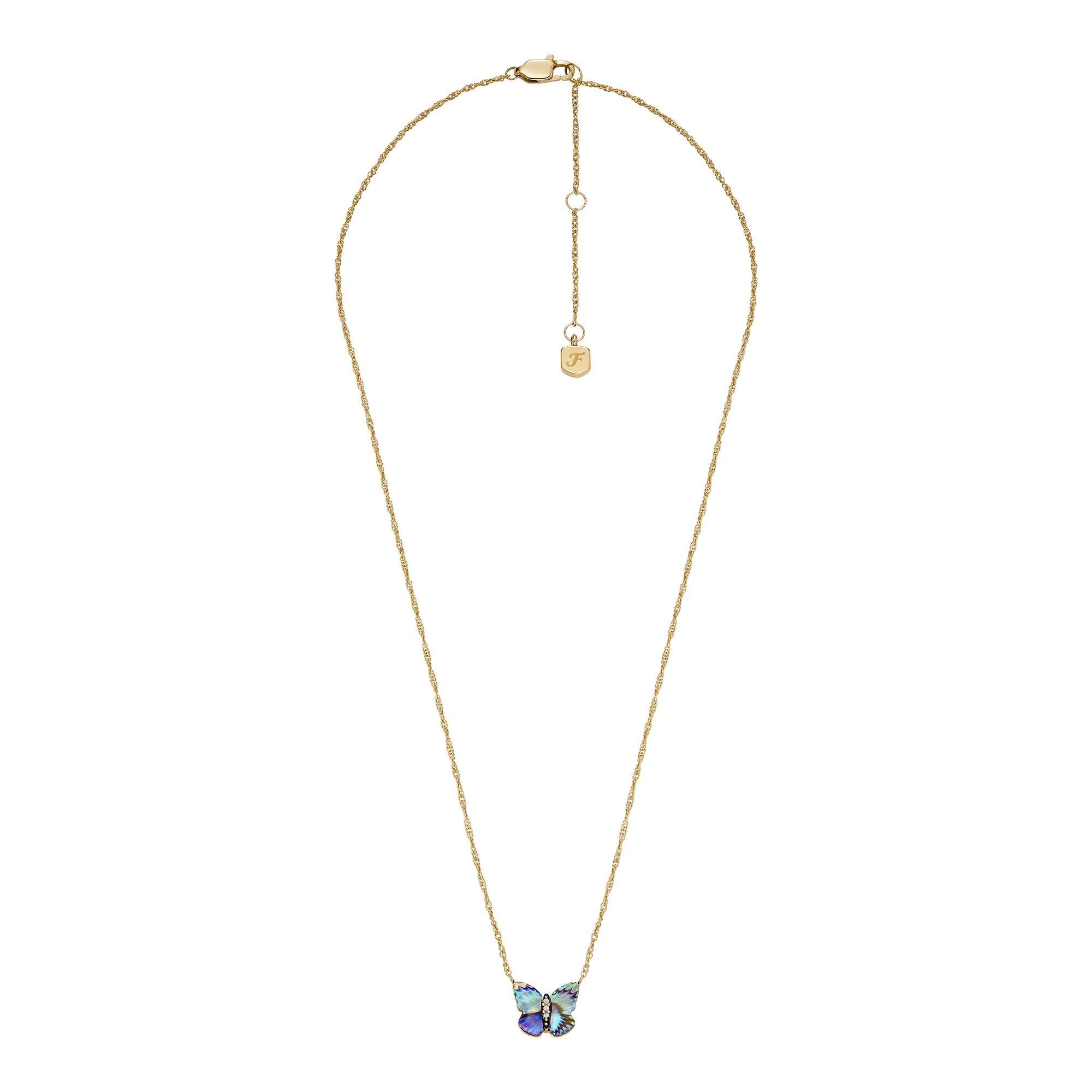 Sutton Butterfly Wings Multicolor Abalone Pendant Necklace - Image 3