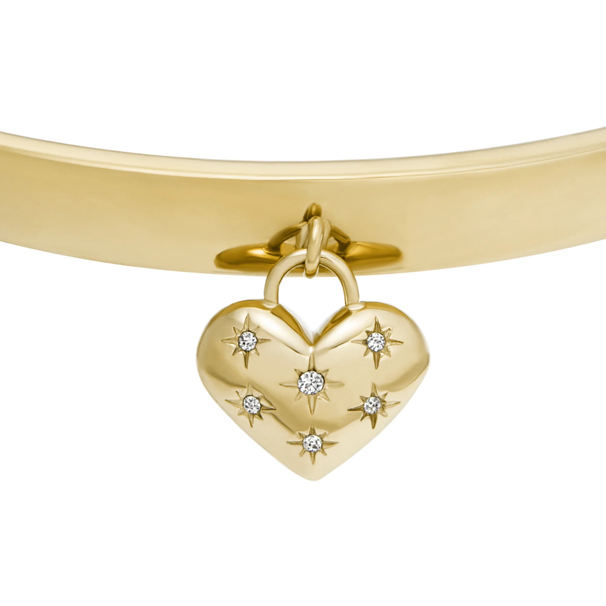 Sadie All My Love Gold-Tone Stainless Steel Heart Bangle Bracelet - Image 2