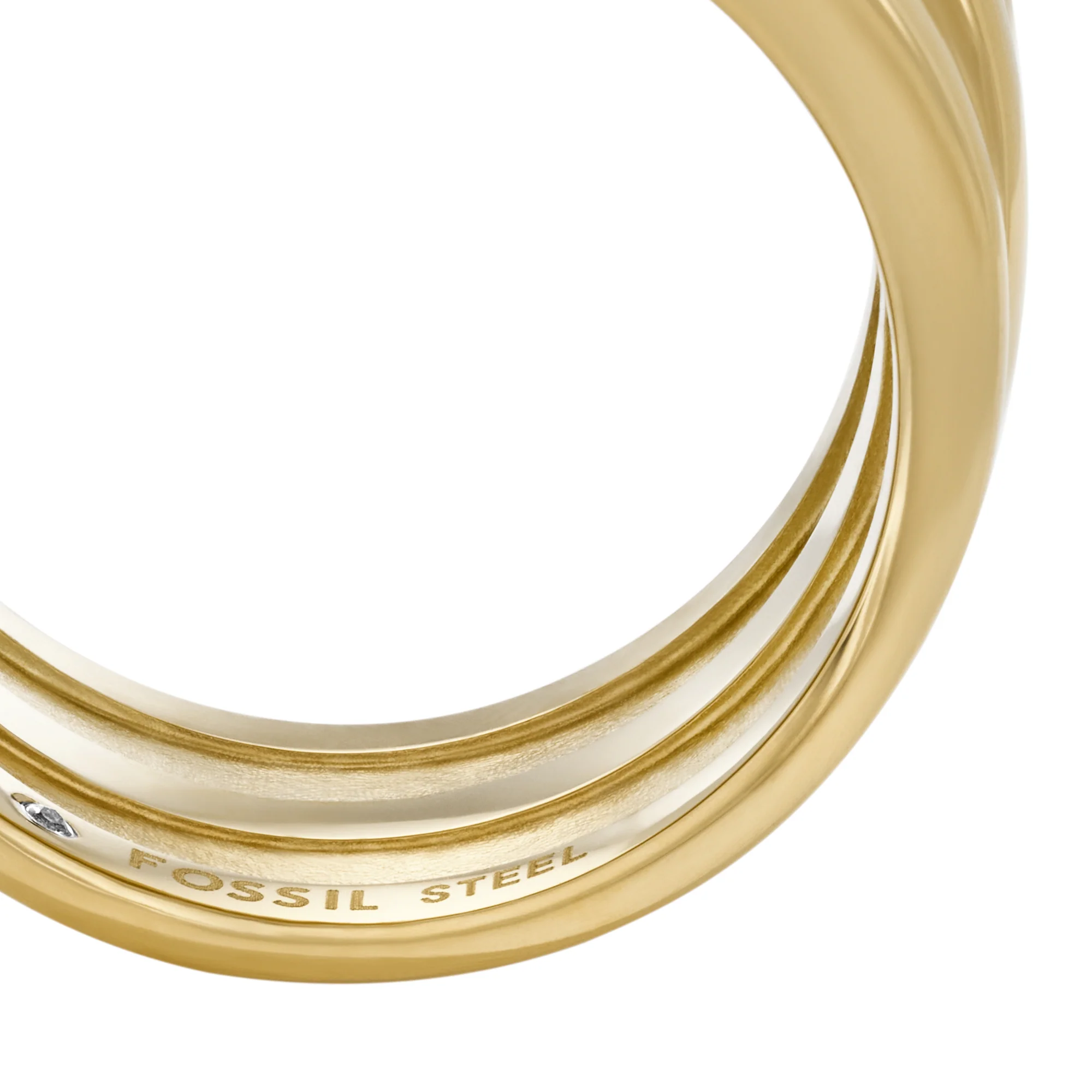 Sadie All My Love Gold-Tone Stainless Steel Heart Prestack Ring - Image 3