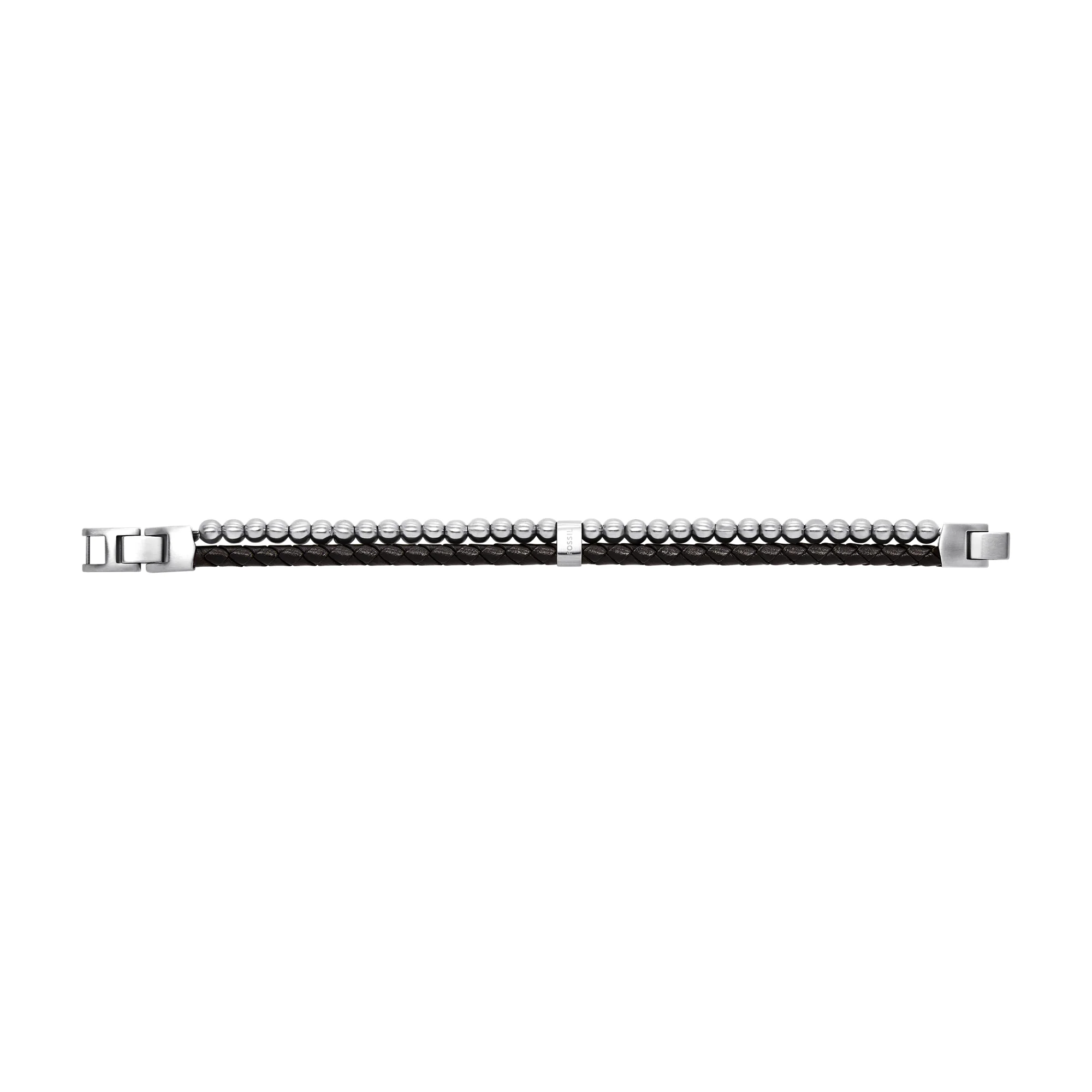 Beads Black Leather Multi-Strand Bracelet - Image 3