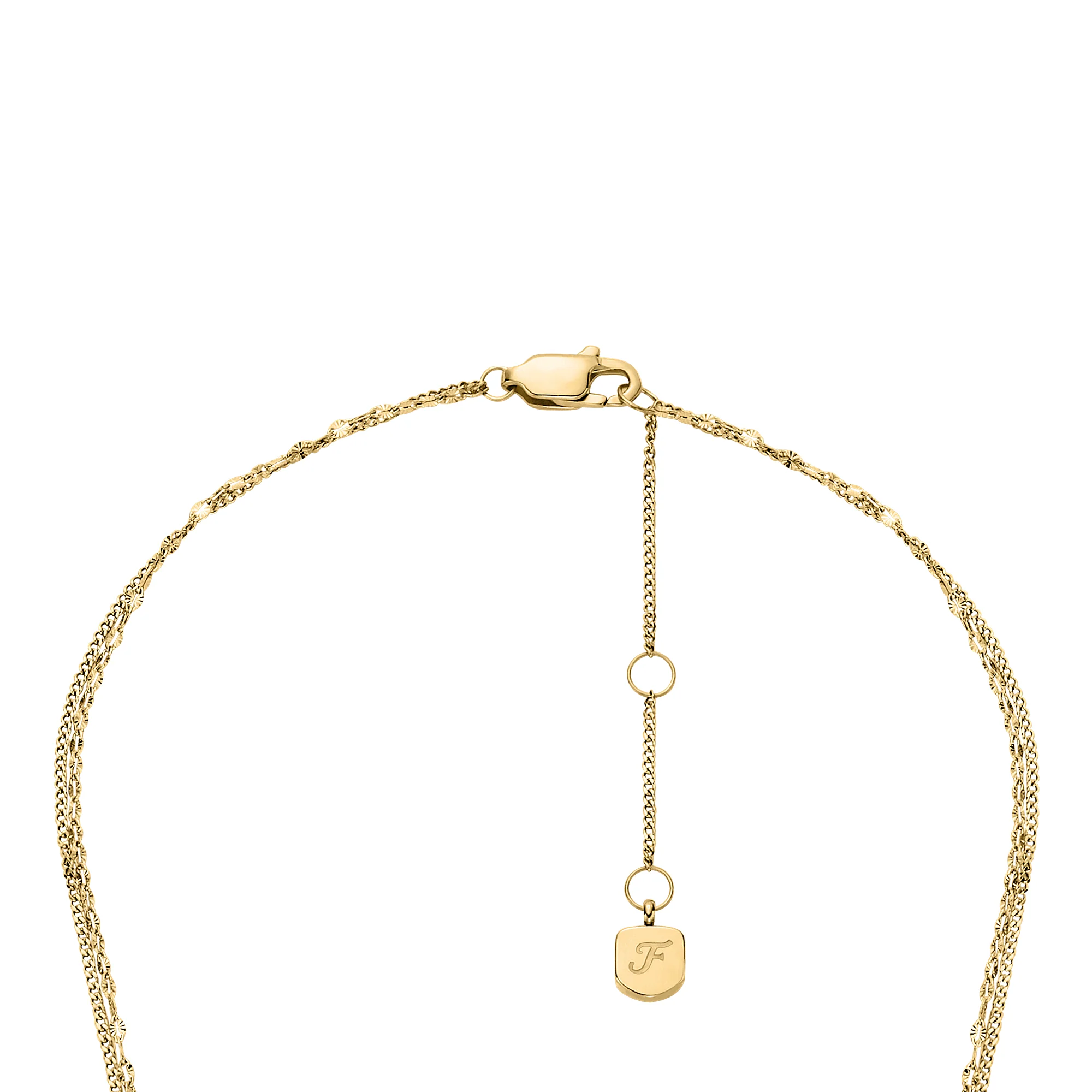 Sutton Horseshoe Gold-Tone Stainless Steel Multi Strand Necklace - Image 2