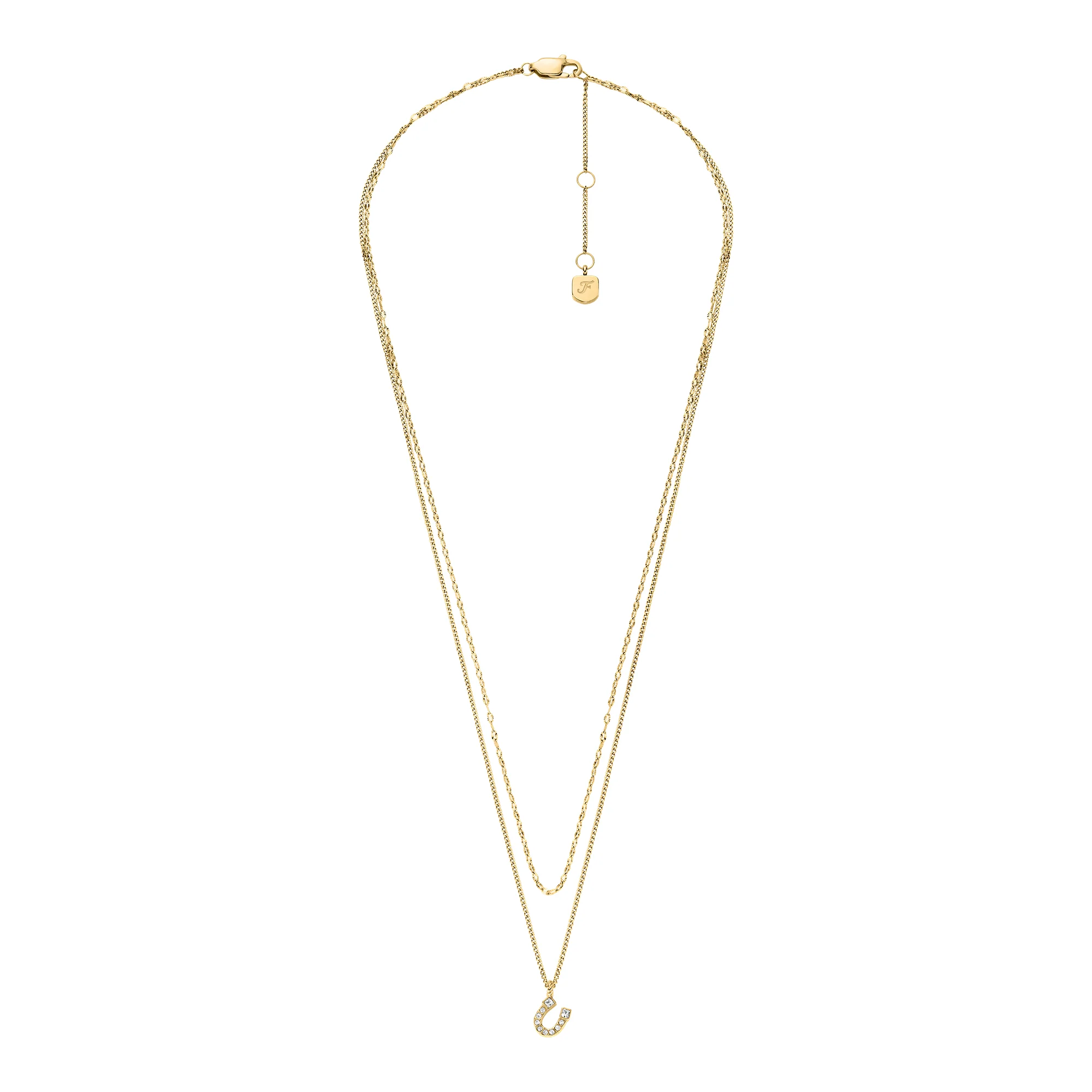 Sutton Horseshoe Gold-Tone Stainless Steel Multi Strand Necklace - Image 4