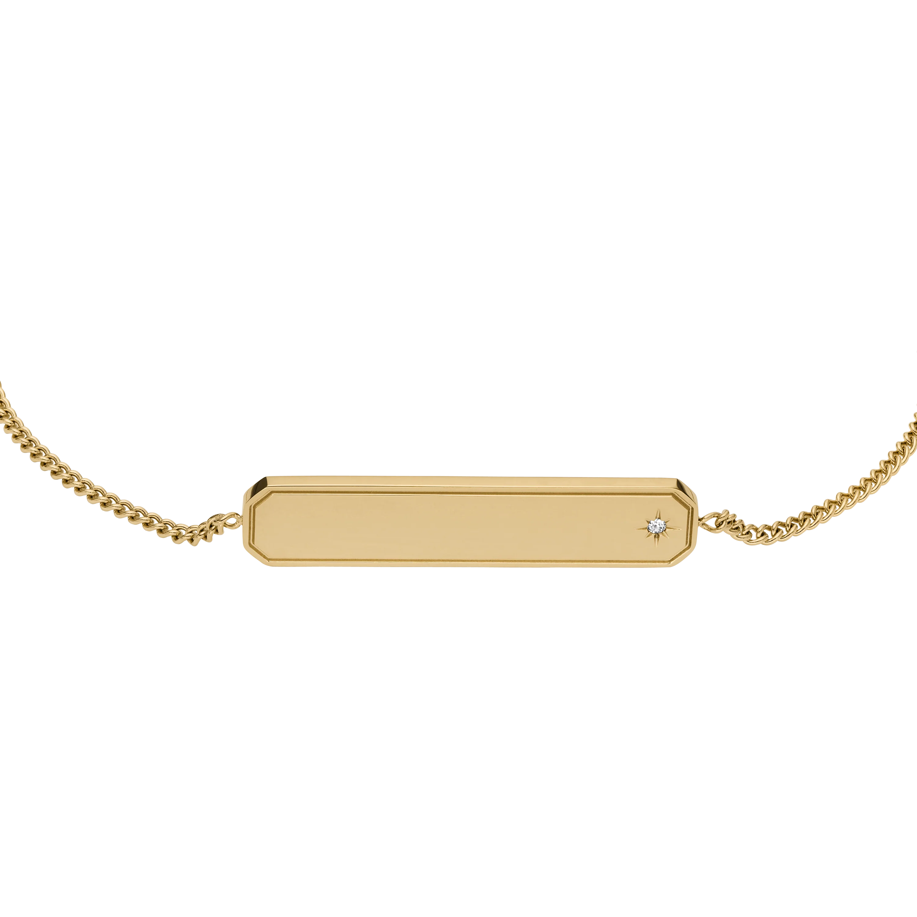 Sadie Gold-Tone Stainless Steel ID Bracelet - Image 2