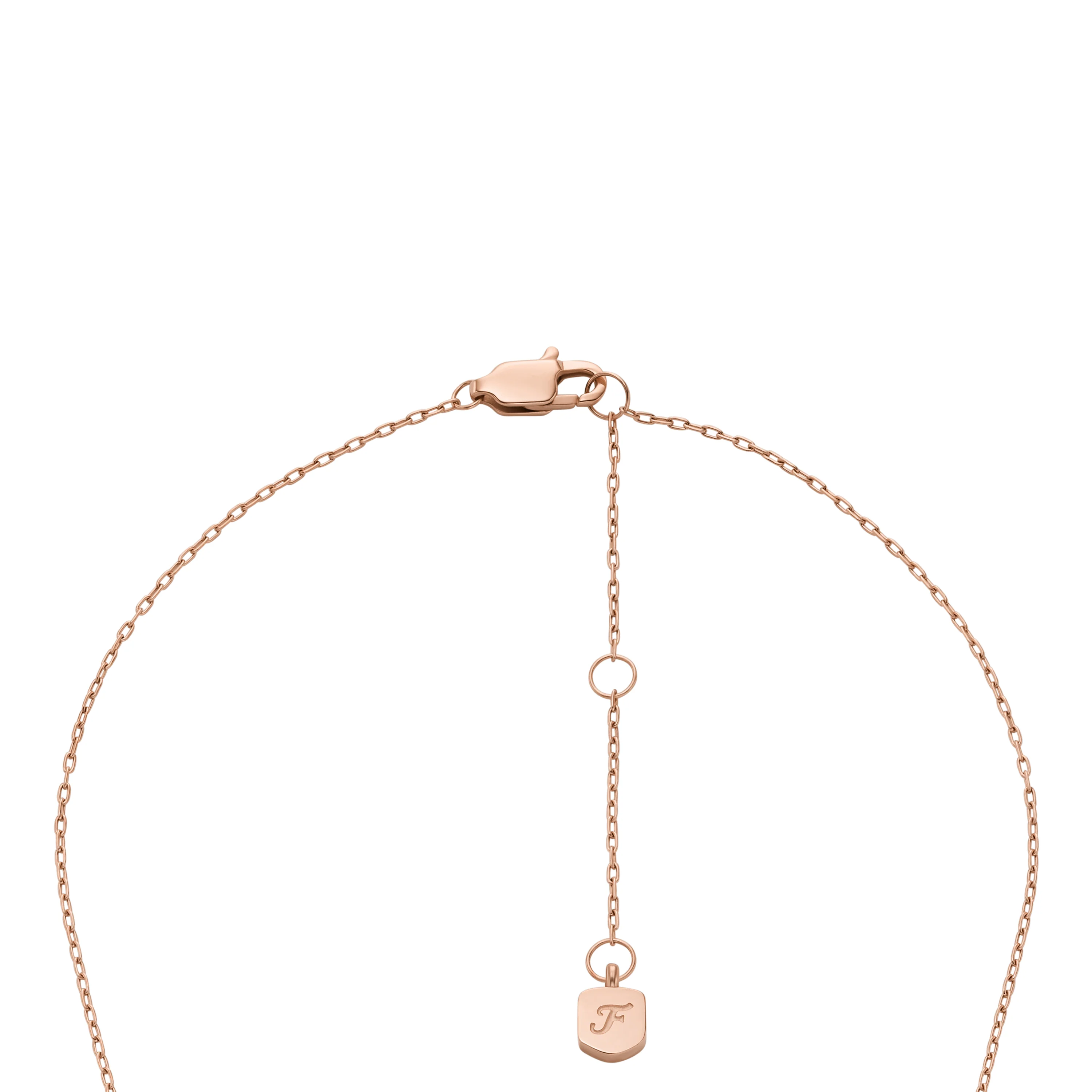 Merrit Classic Mother-of-Pearl Rose Gold-Tone Stainless Steel Pendant Necklace - Image 3