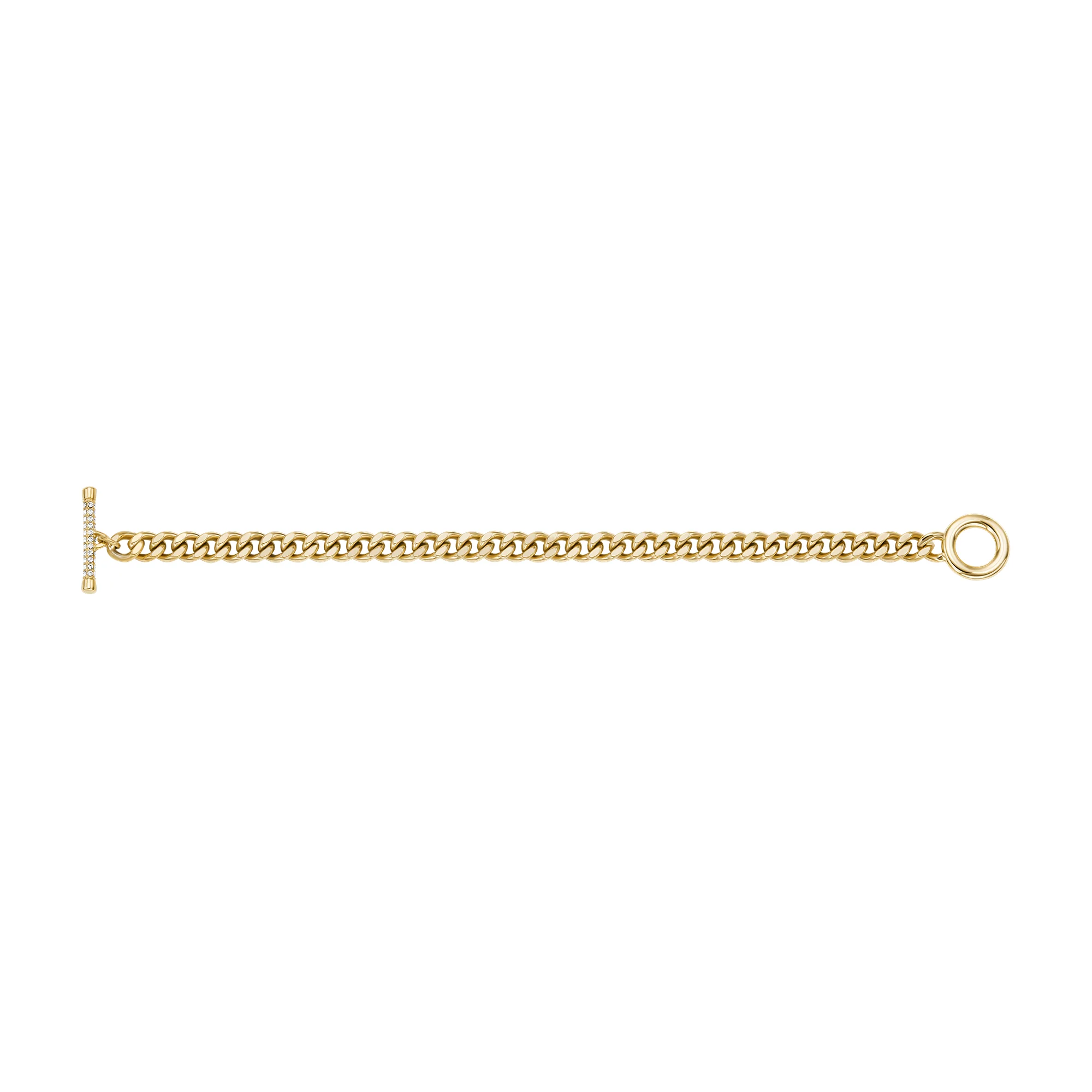 Carlie T-Bar Pavé Gold-Tone Stainless Steel Toggle Bracelet - Image 4