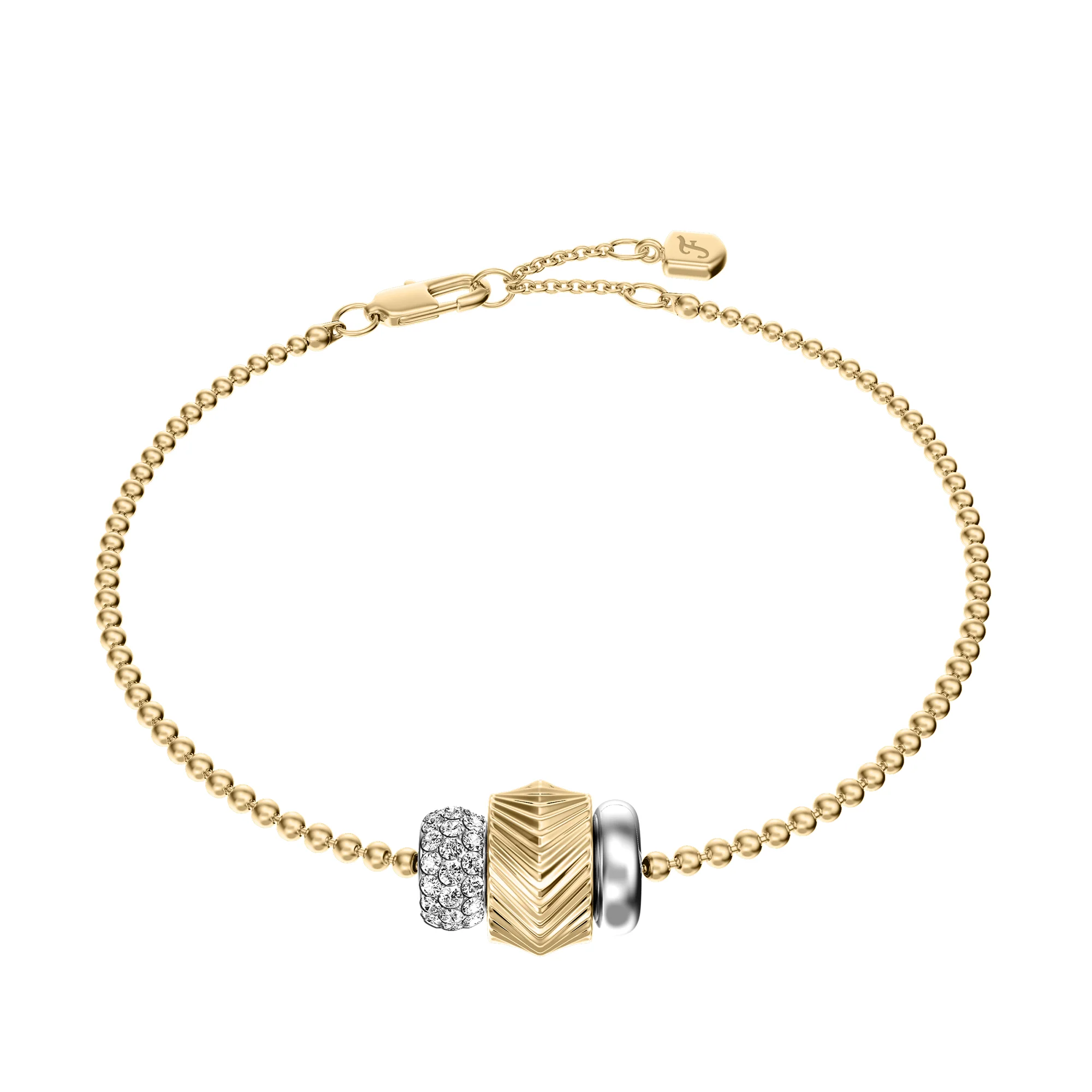 Harlow Rondelles Two-Tone Stainless Steel Station Bracelet