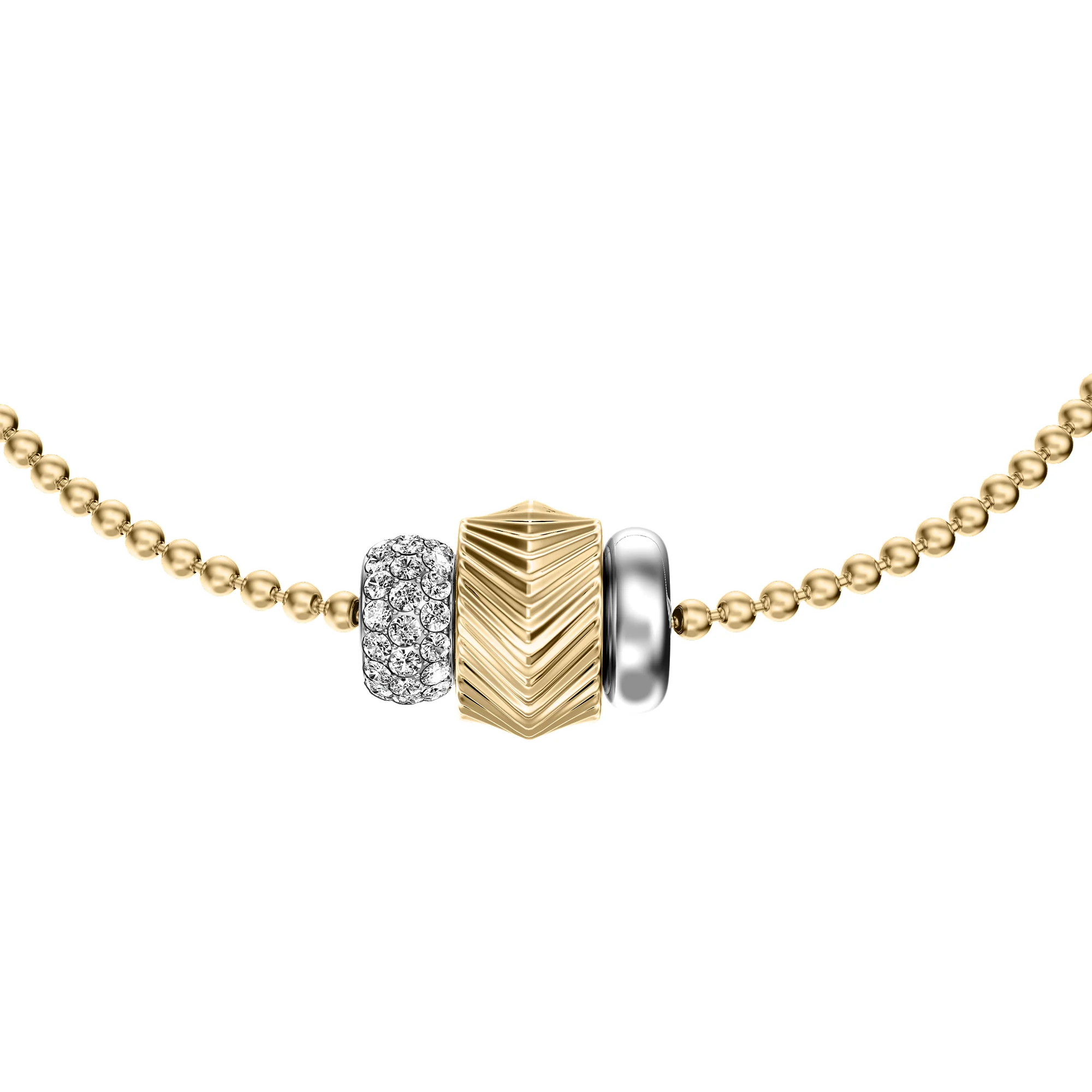 Harlow Rondelles Two-Tone Stainless Steel Station Bracelet - Image 2