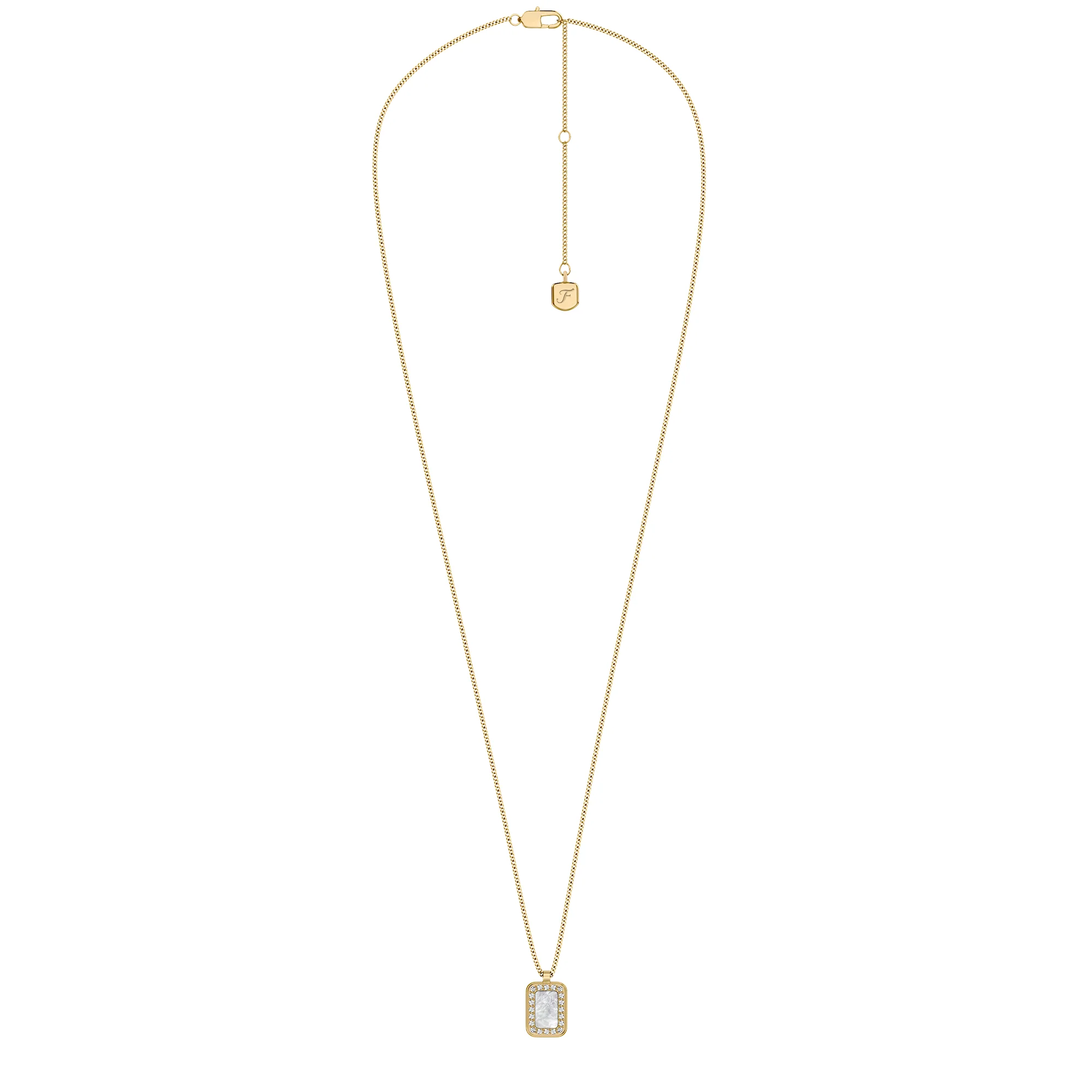 Raquel Glitz White Mother-of-Pearl Pendant Necklace - Image 3